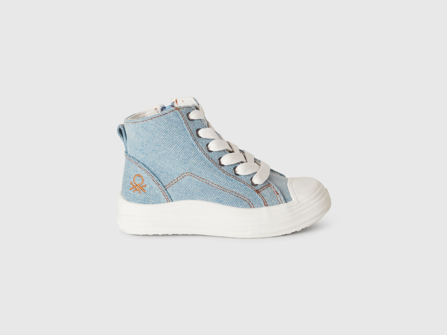 Sneakers alte effetto denim da bimbo azzurro | Benetton Outlet