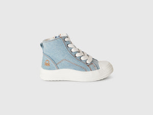 Sneakers alte effetto denim