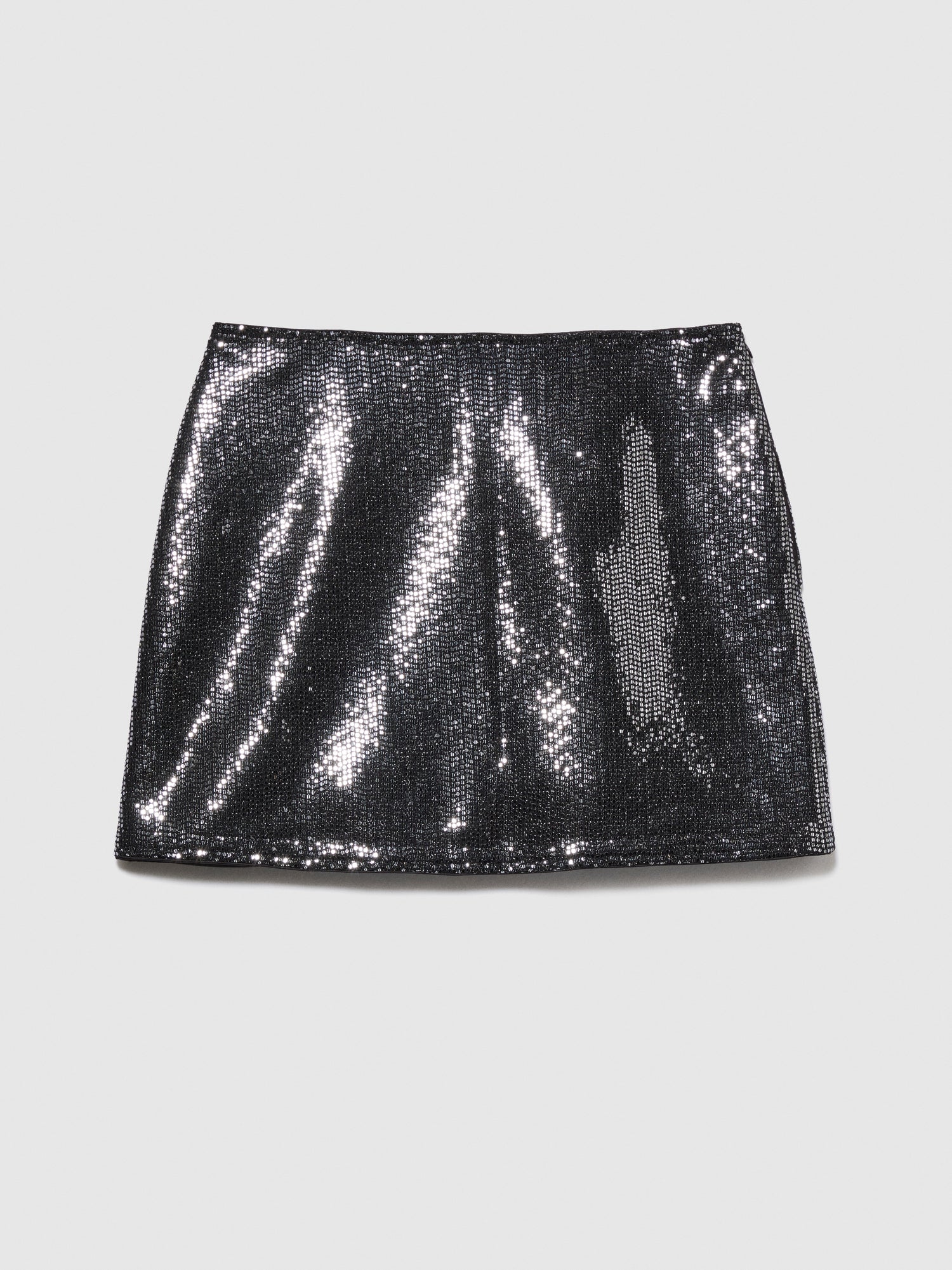 Minigonna con micro paillettes da donna argento | Sisley Outlet
