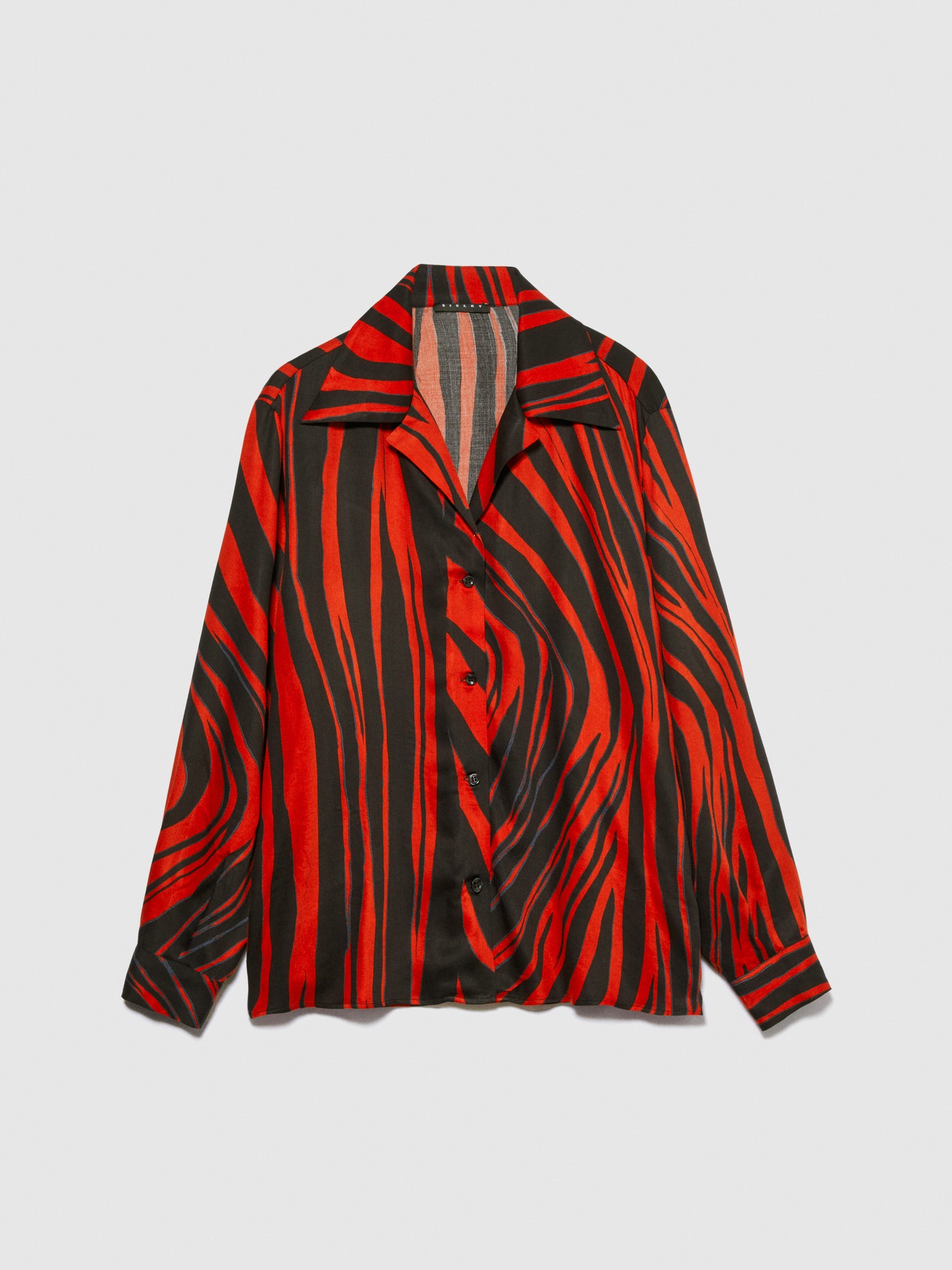 Camicia stampata in satin da donna multi-color | Sisley Outlet