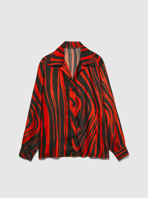 Camicia stampata in satin
