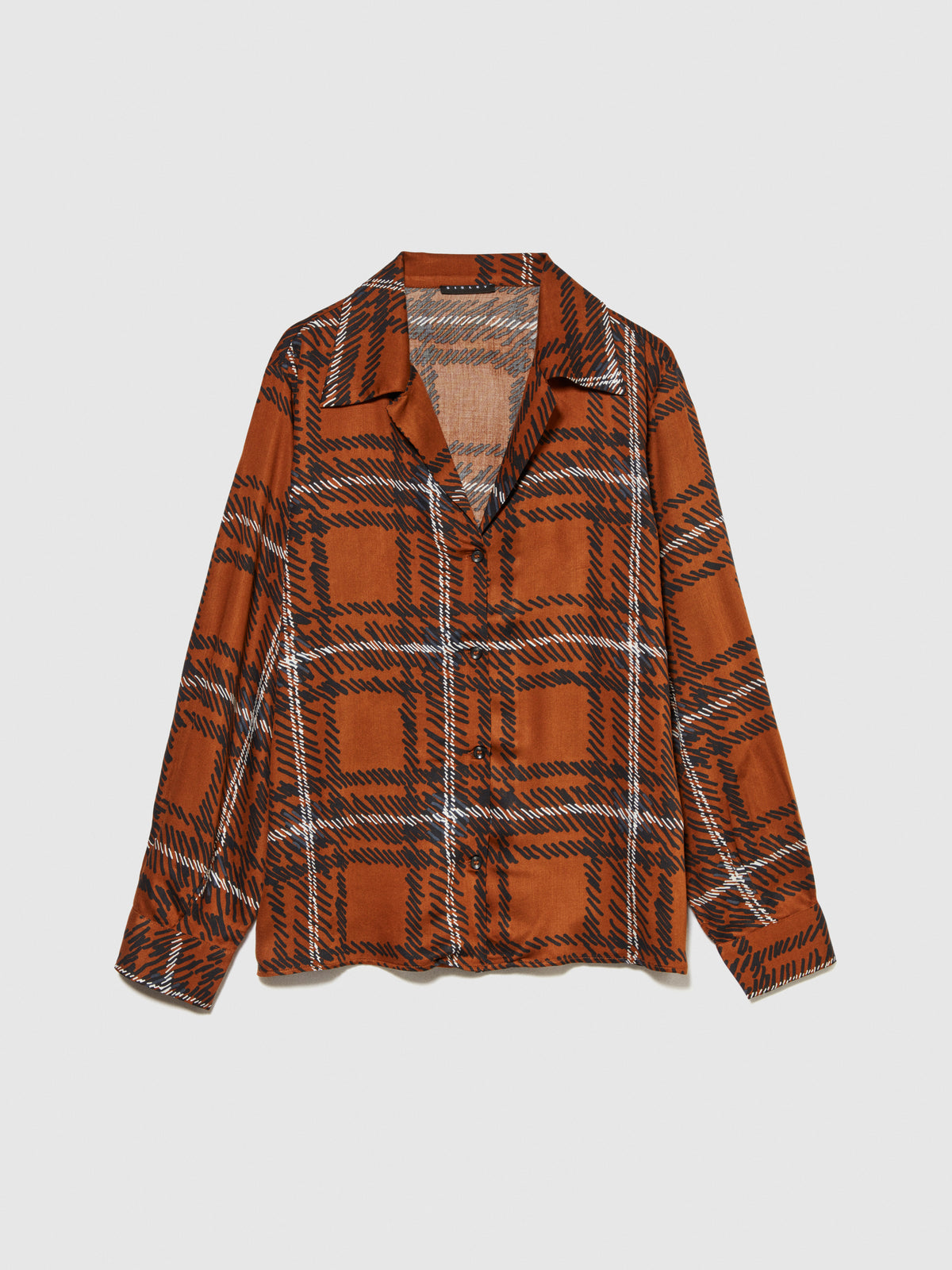 Camicia stampata in satin