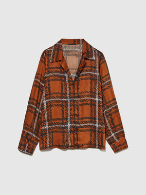 Camicia stampata in satin