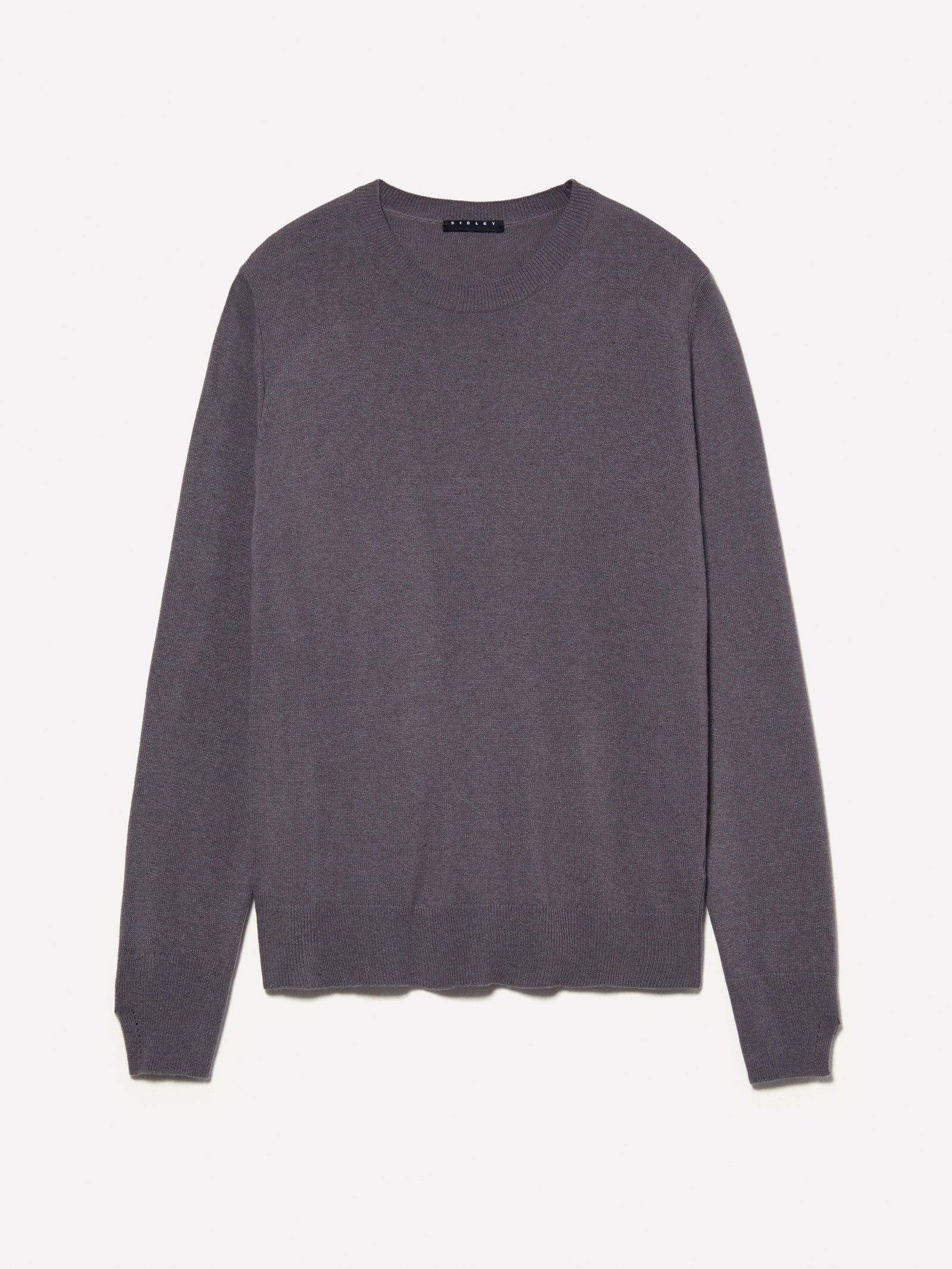 Maglia girocollo regular fit da donna grigio scuro | Sisley Outlet