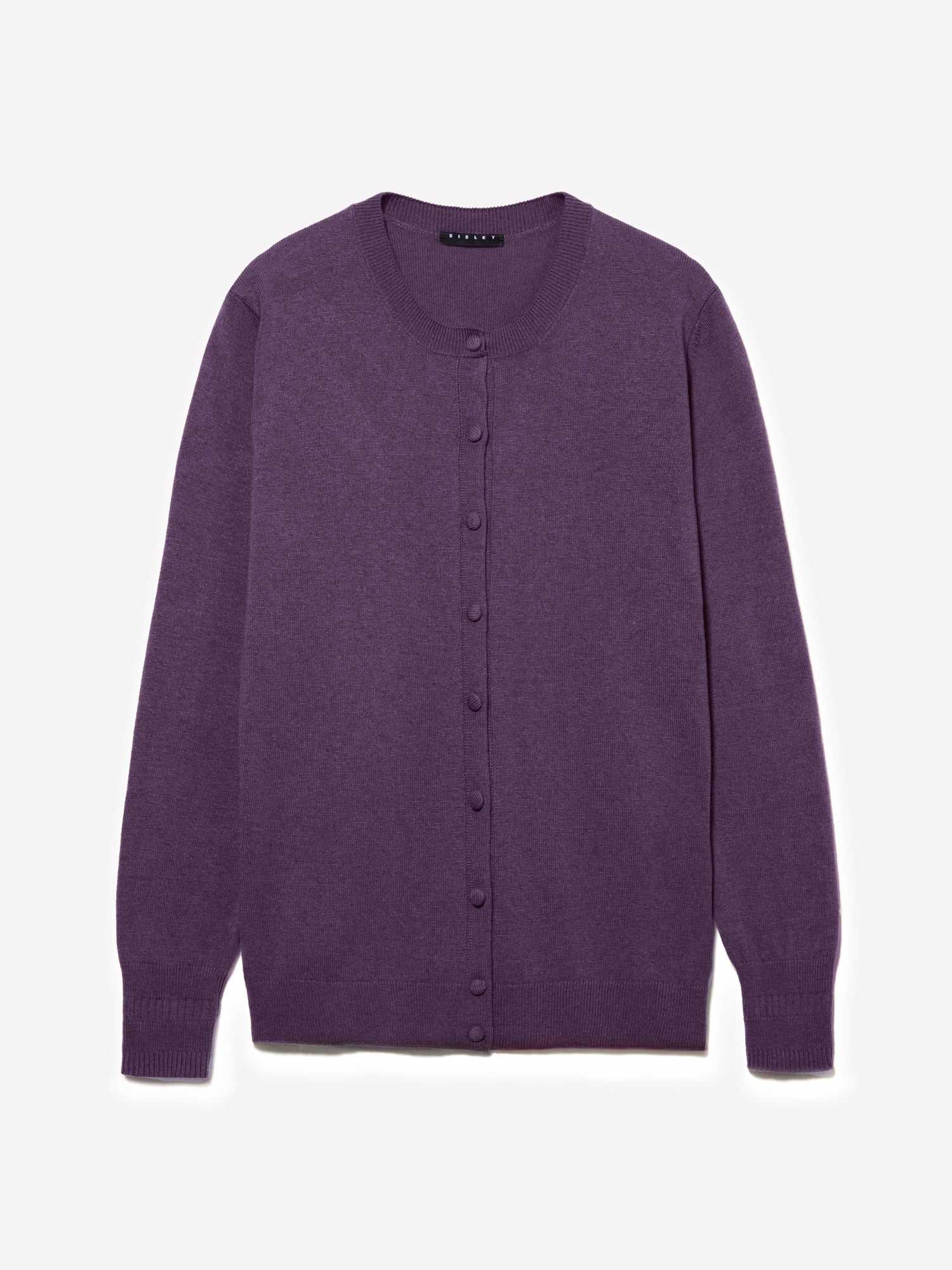 Cardigan in maglia da donna prugna | Sisley Outlet