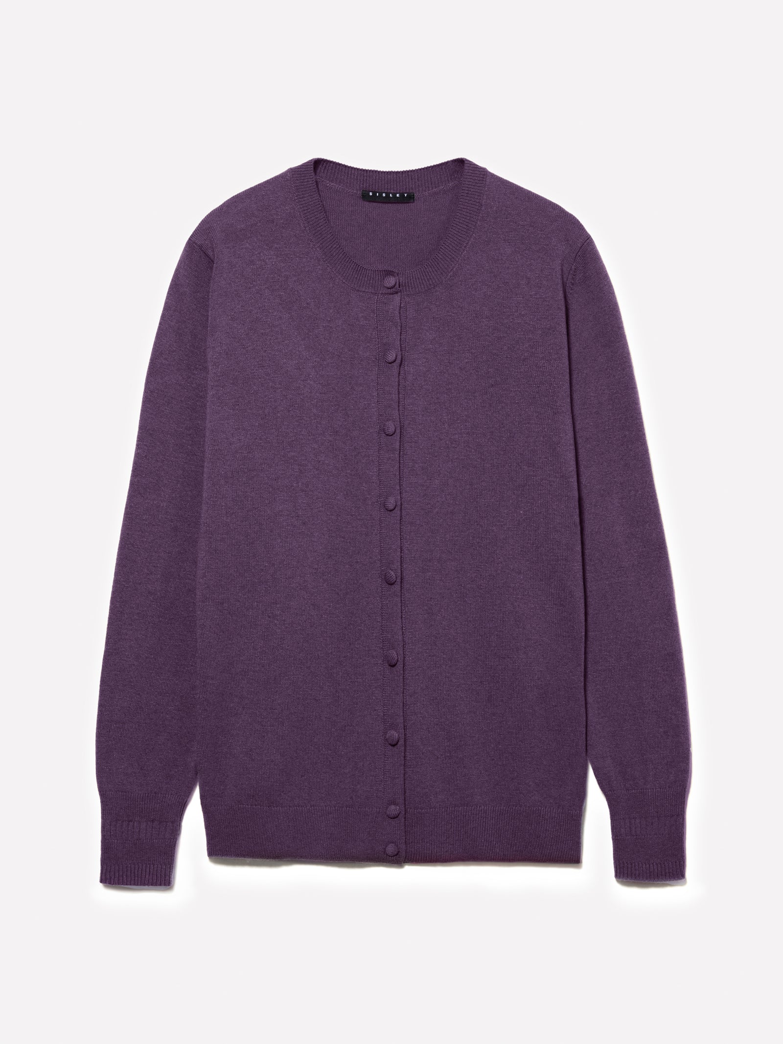 Cardigan in maglia da donna prugna | Sisley Outlet