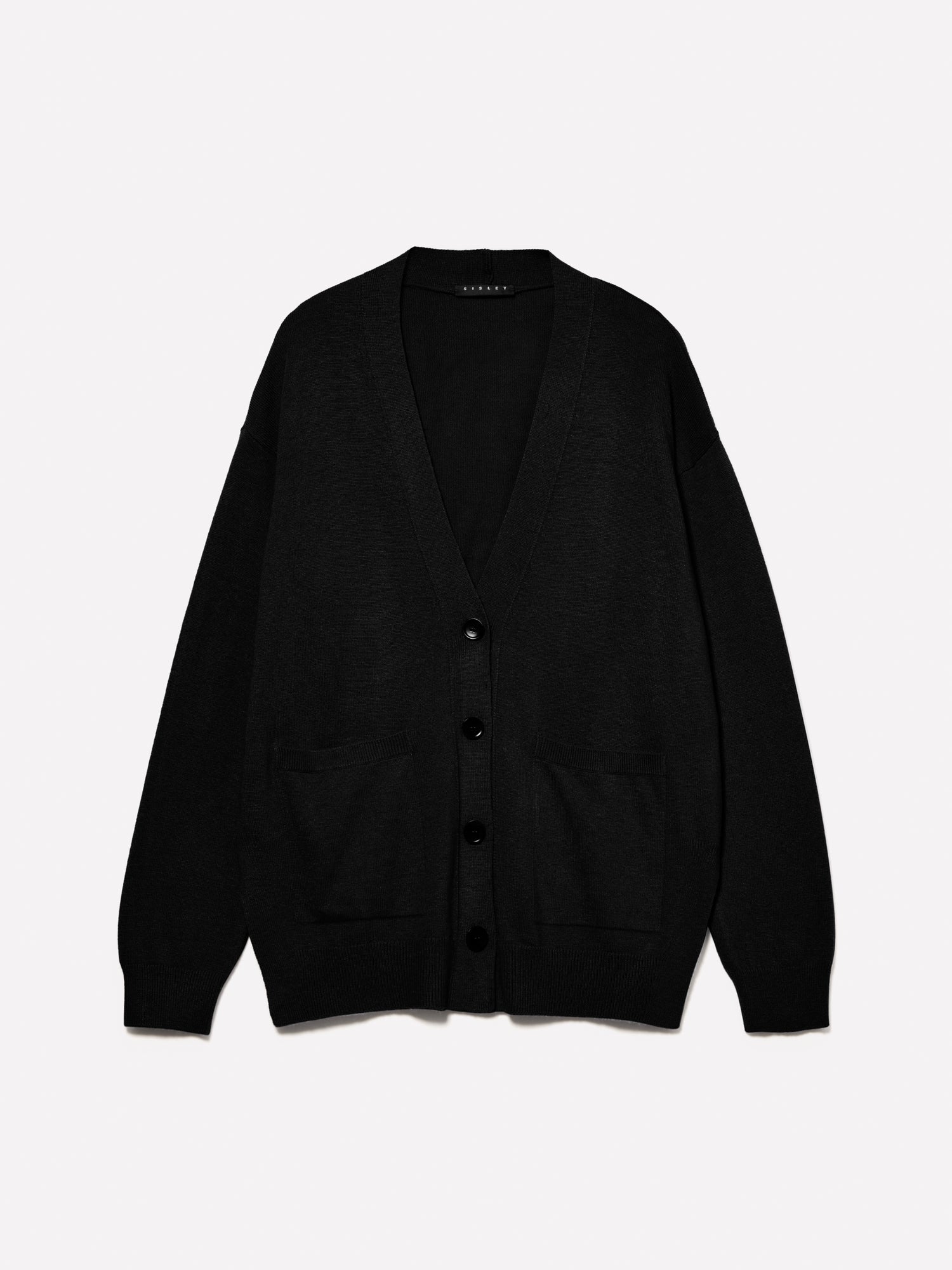 Cardigan con spacchi da donna nero | Sisley Outlet