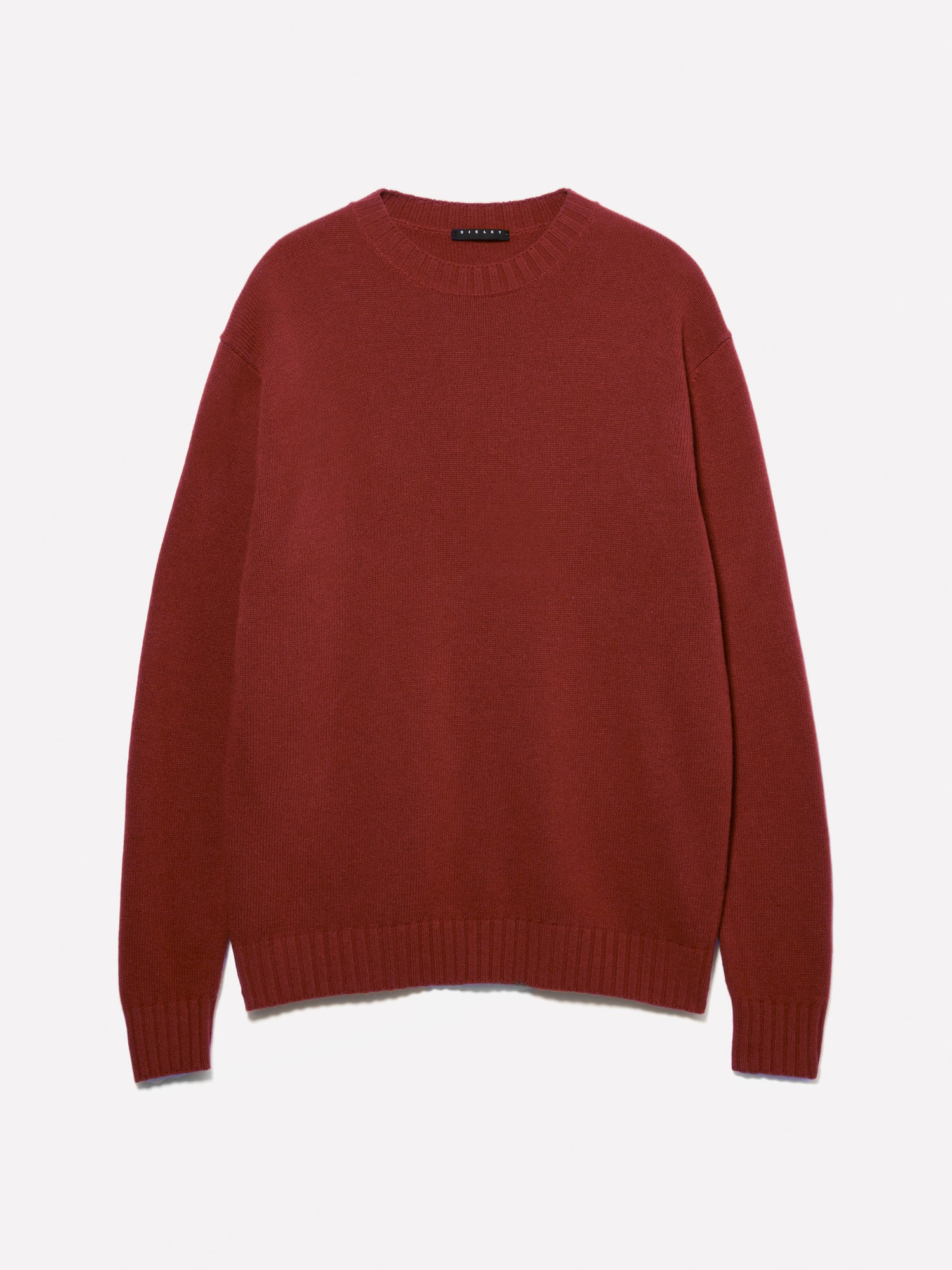 Maglia girocollo in misto lana da uomo bordeaux | Sisley Outlet