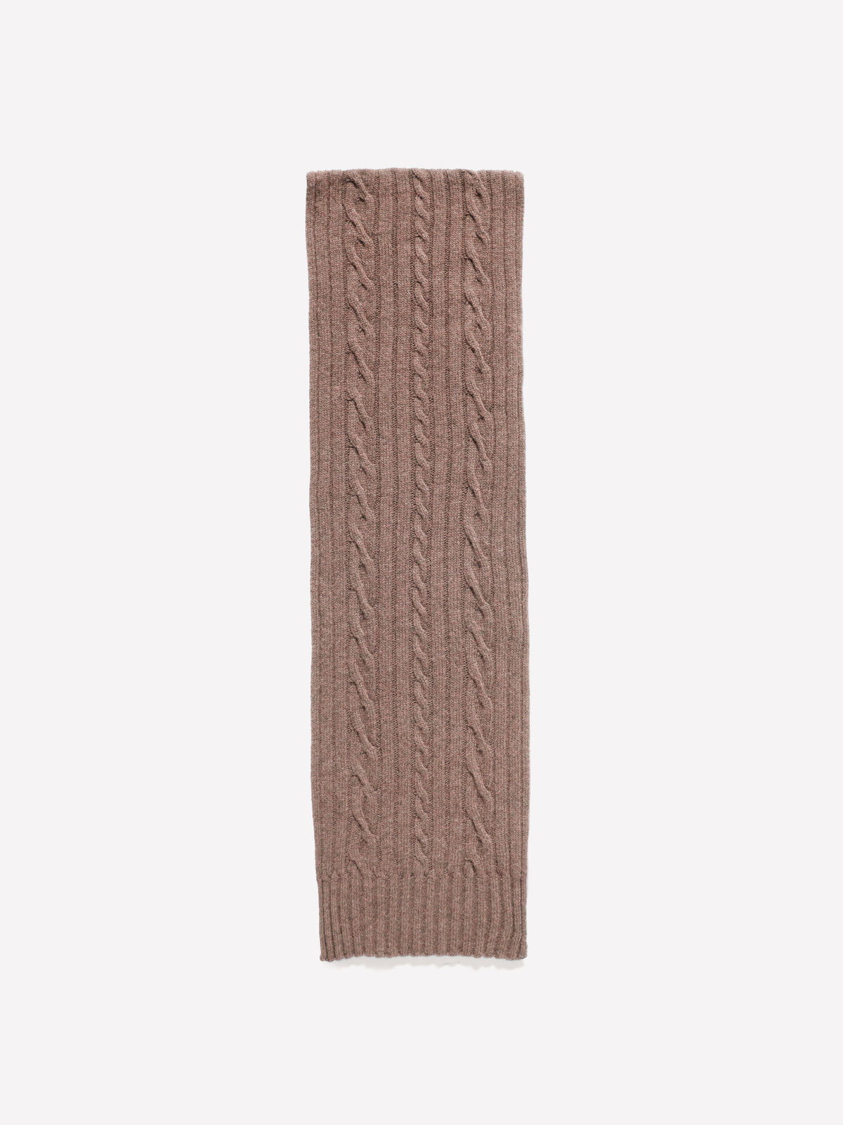 Sciarpa marrone in maglia di misto lana