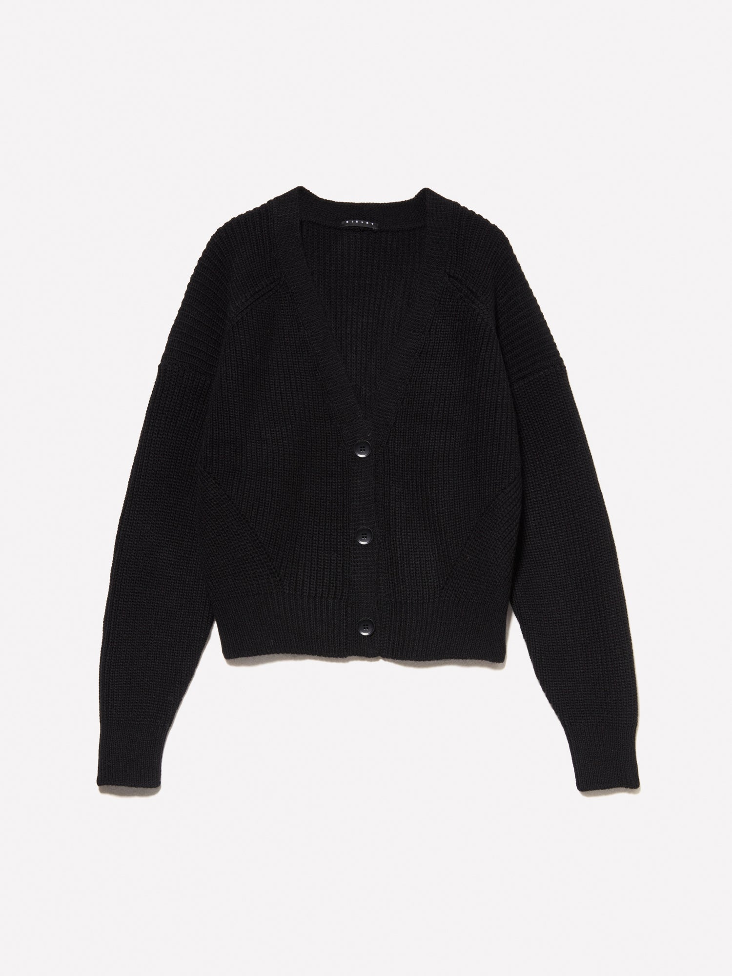 Cardigan over fit da donna nero | Sisley Outlet