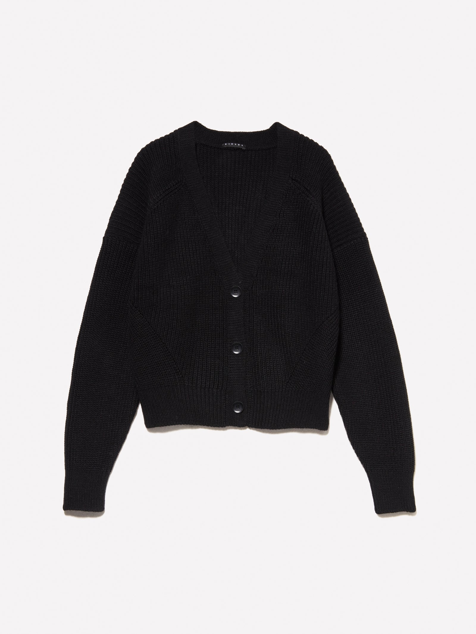 Cardigan over fit da donna nero | Sisley Outlet