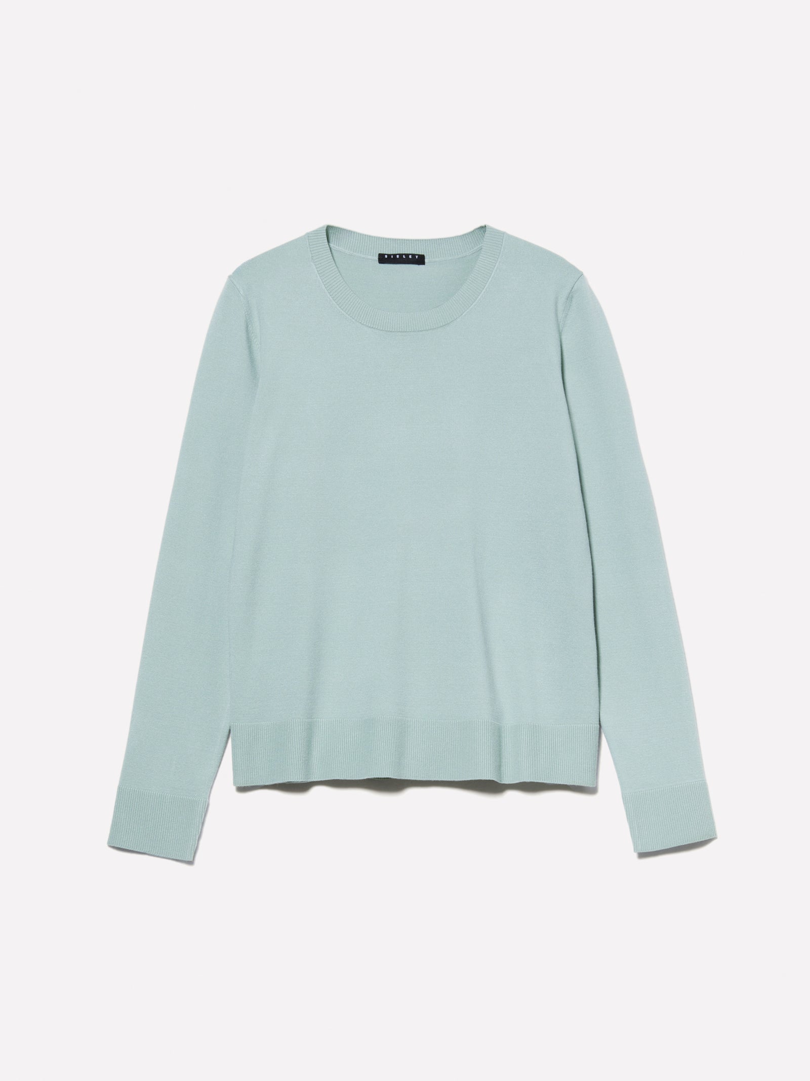Maglia girocollo da donna verde chiaro | Sisley Outlet