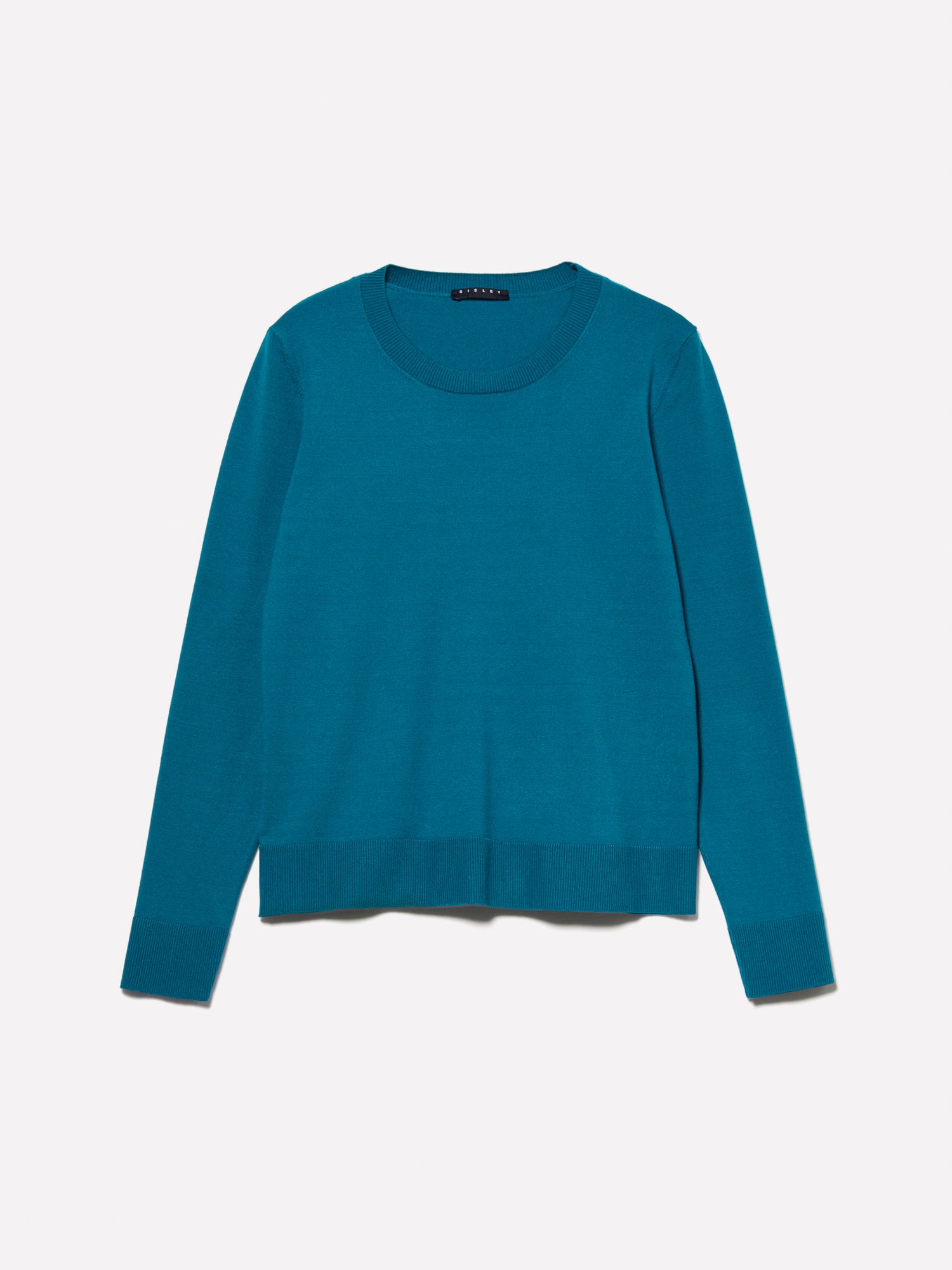 Maglia girocollo da donna verde ottanio | Sisley Outlet