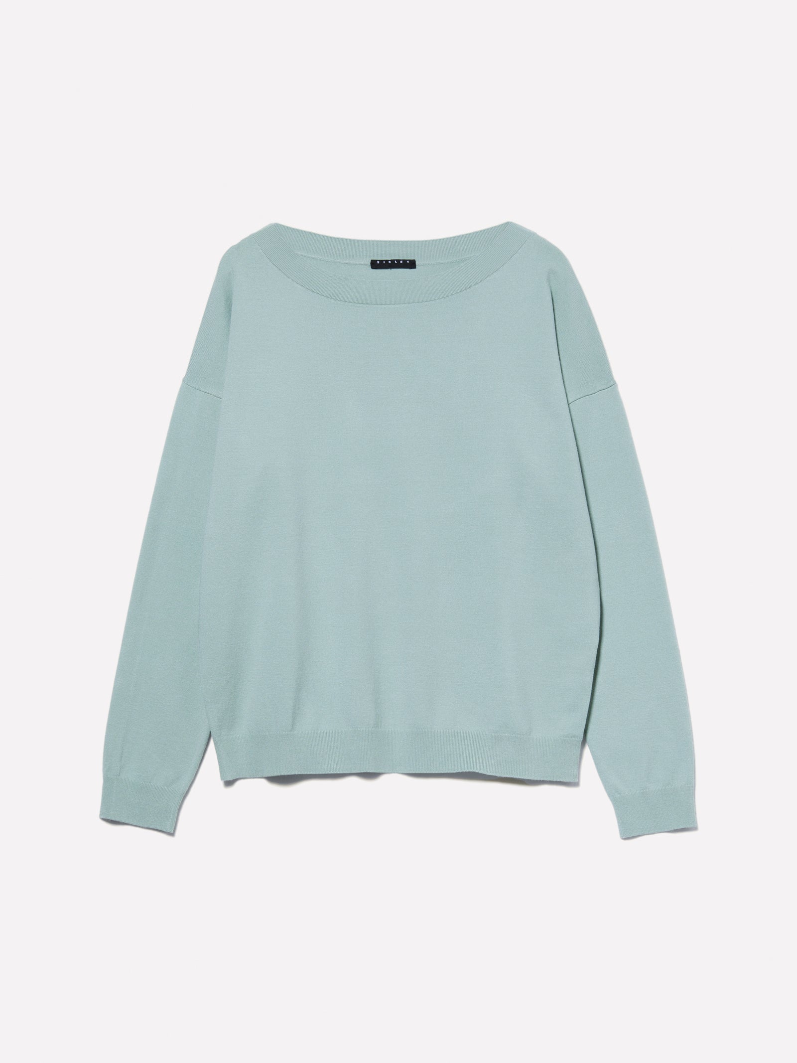 Maglia con scollo a barca da donna verde chiaro | Sisley Outlet