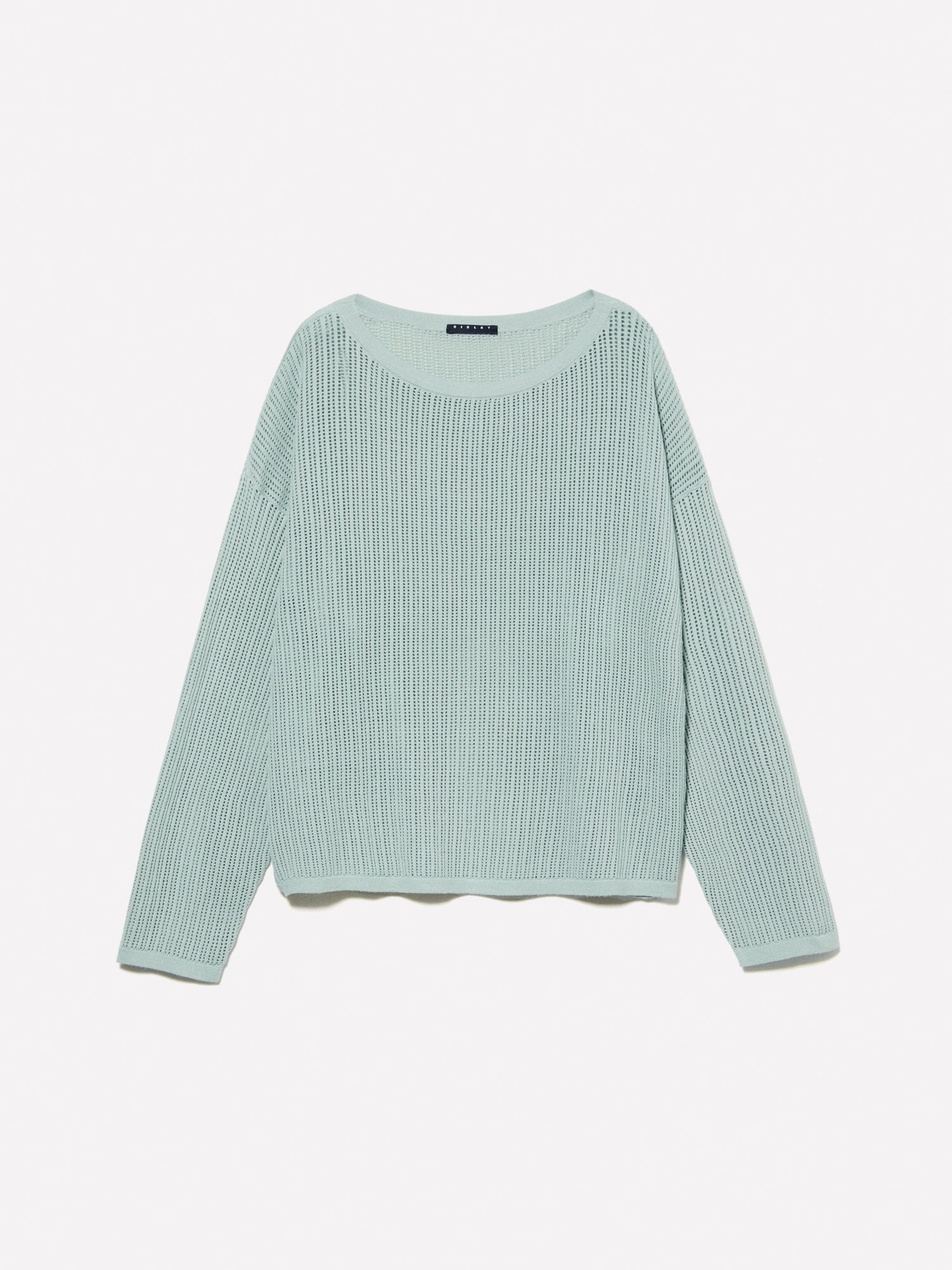 Maglia over con scollo a barca da donna verde chiaro | Sisley Outlet