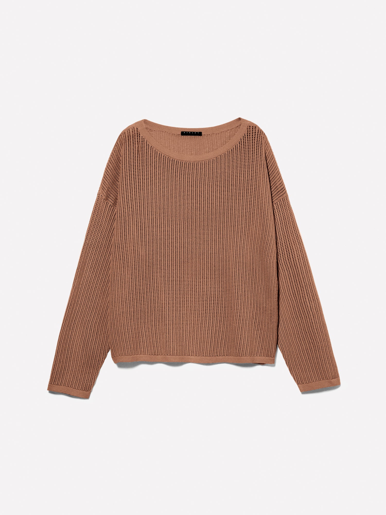 Maglia over con scollo a barca da donna cammello | Sisley Outlet