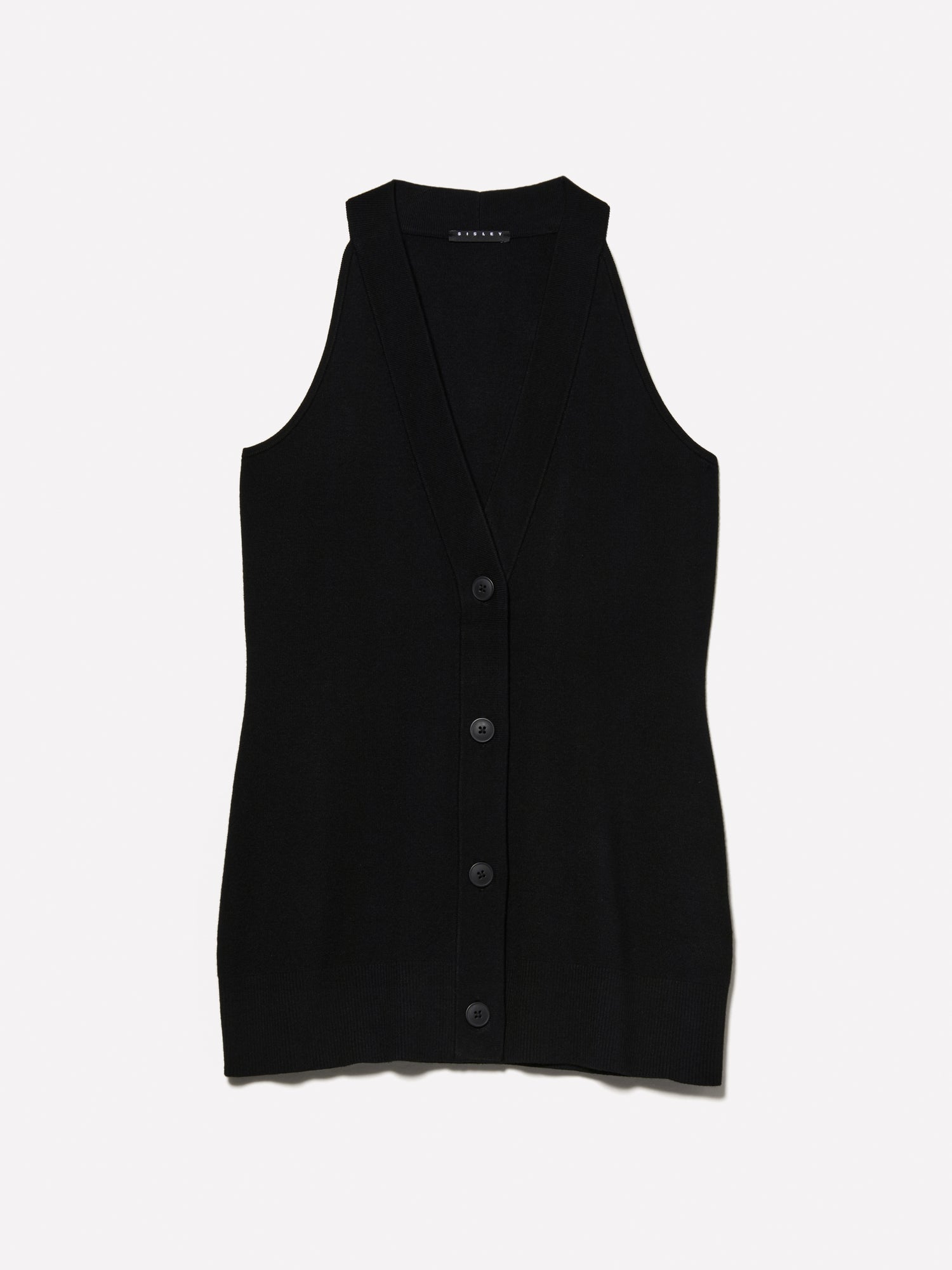 Gilet in maglia da donna nero | Sisley Outlet