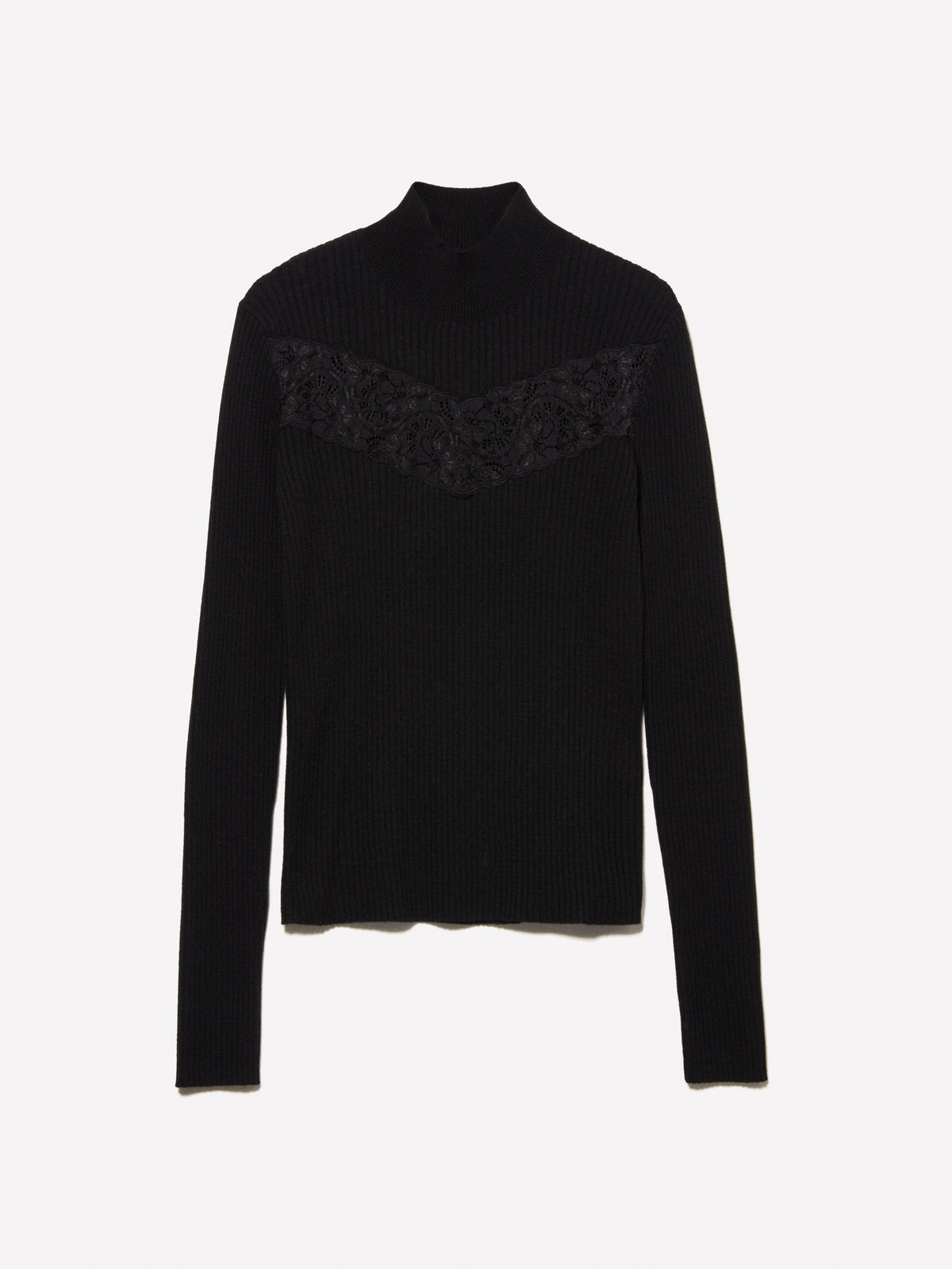 Maglia dolcevita con pizzo