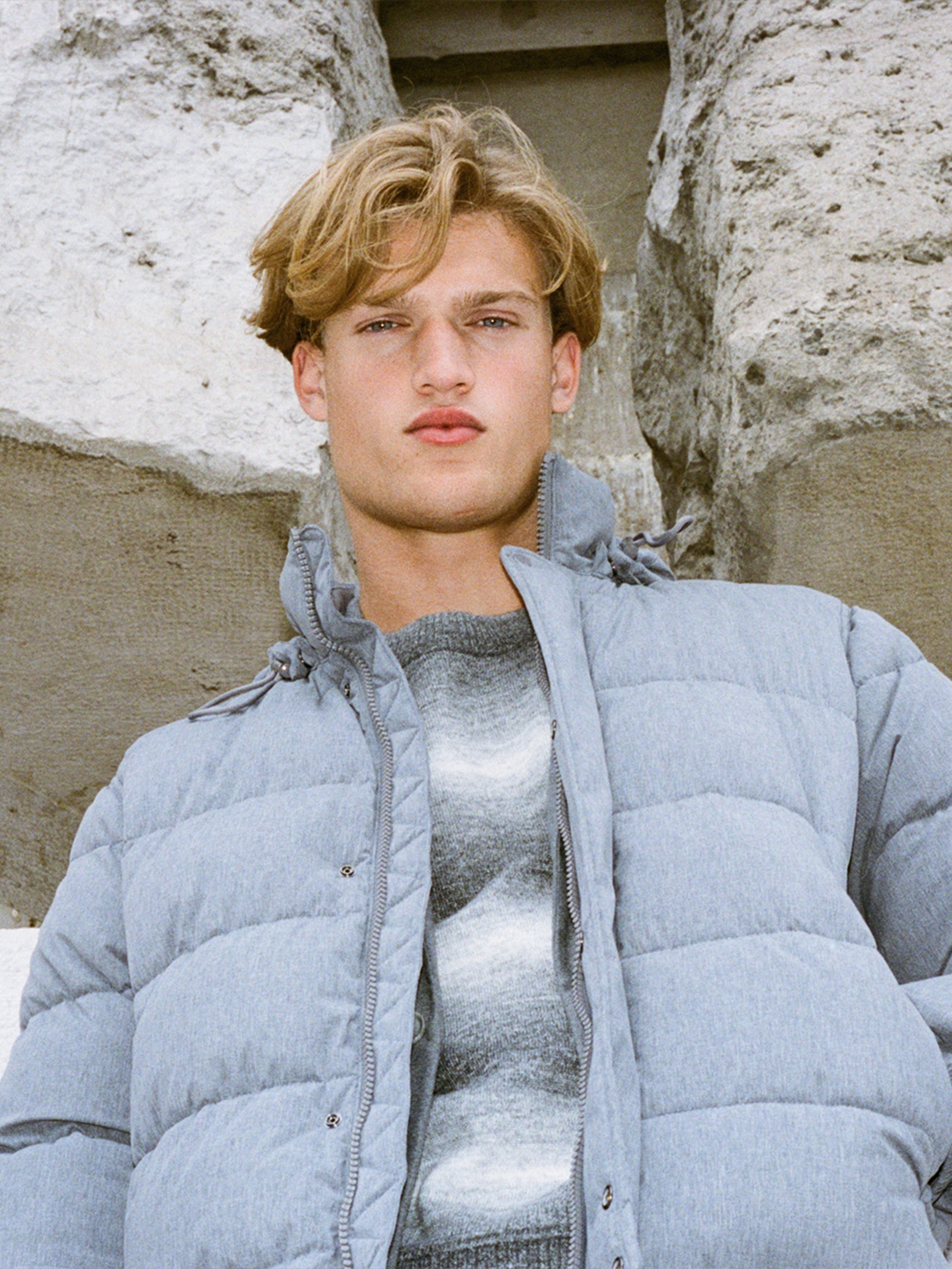 Giubbotto imbottito da uomo grigio chiaro 2 | Sisley Outlet
