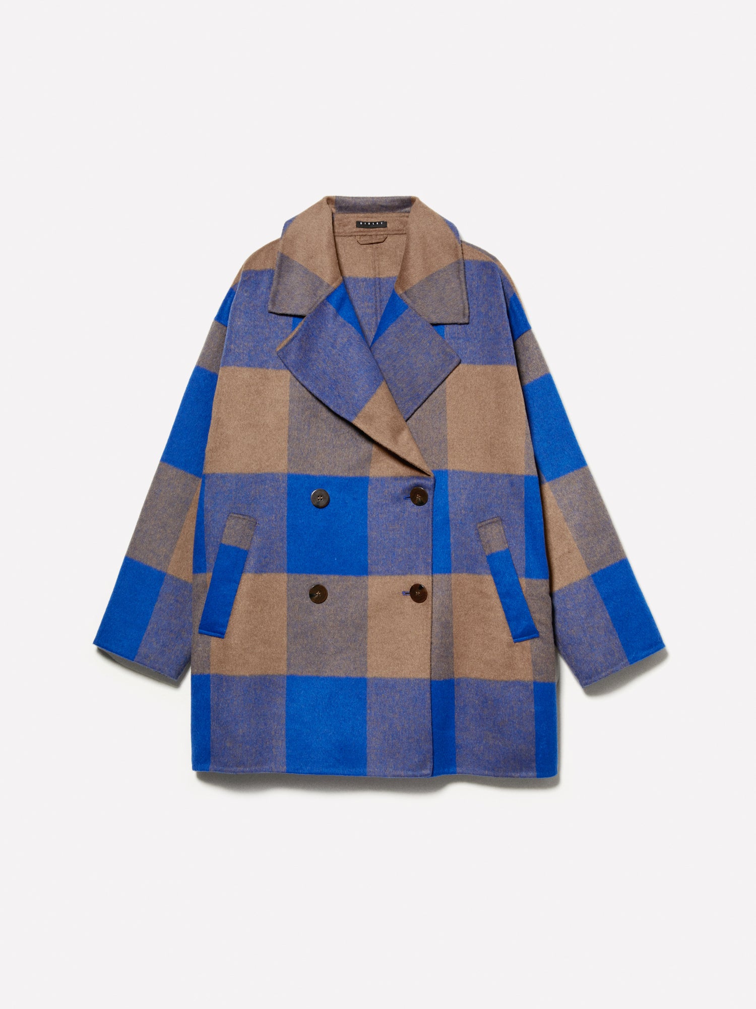 Peacoat a quadrie da donna multi-color | Sisley Outlet