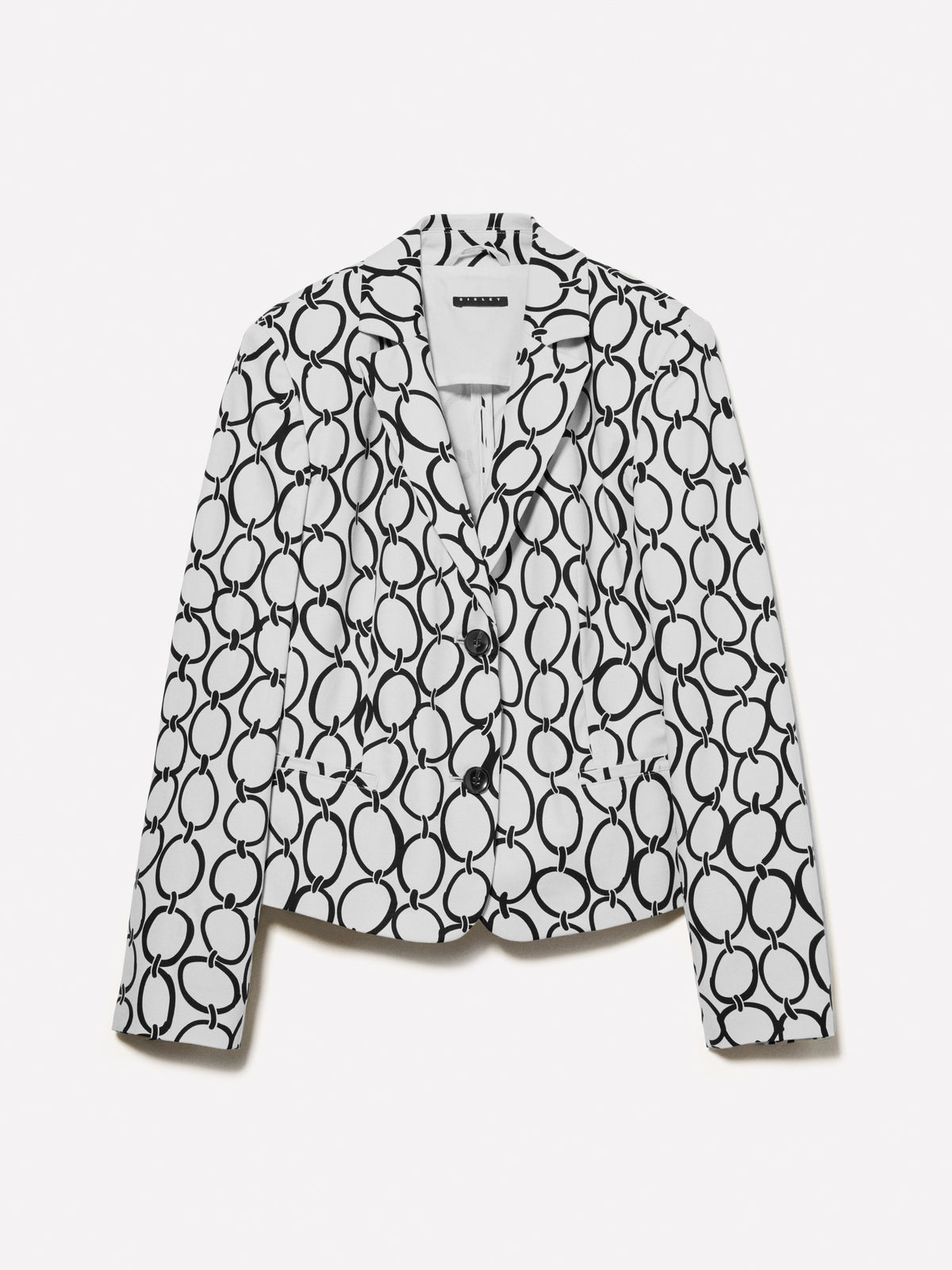 Blazer stampato in raso