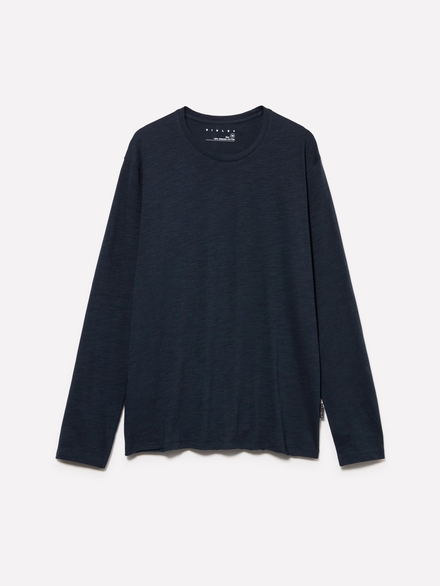 T-shirt slim fit 100% cotone da uomo blu scuro | Sisley Outlet