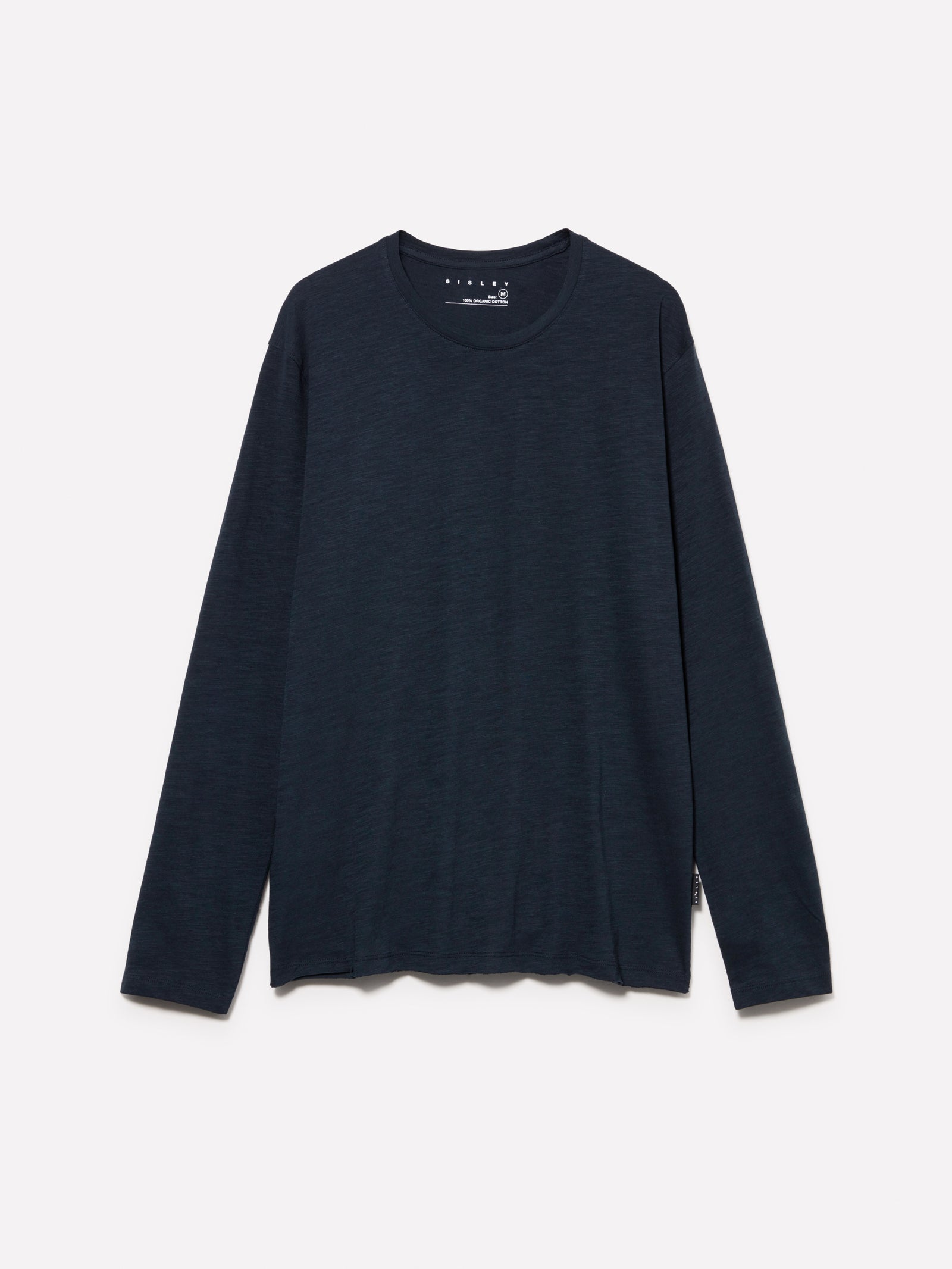 T-shirt slim fit 100% cotone da uomo blu scuro | Sisley Outlet