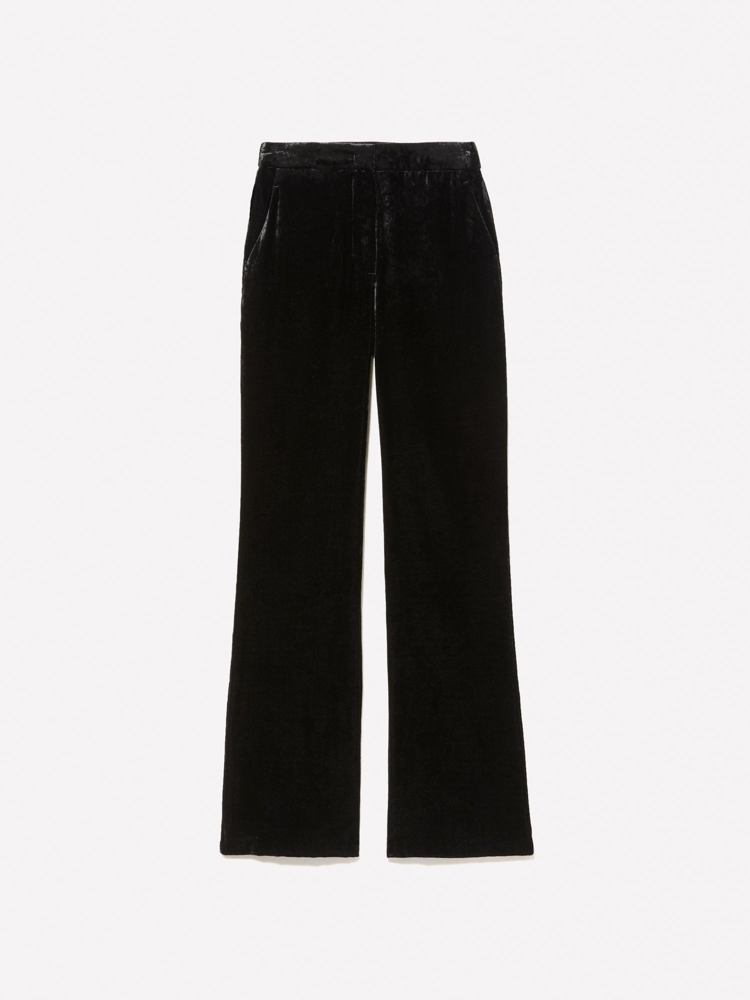 Pantaloni in velluto da donna nero | Sisley Outlet