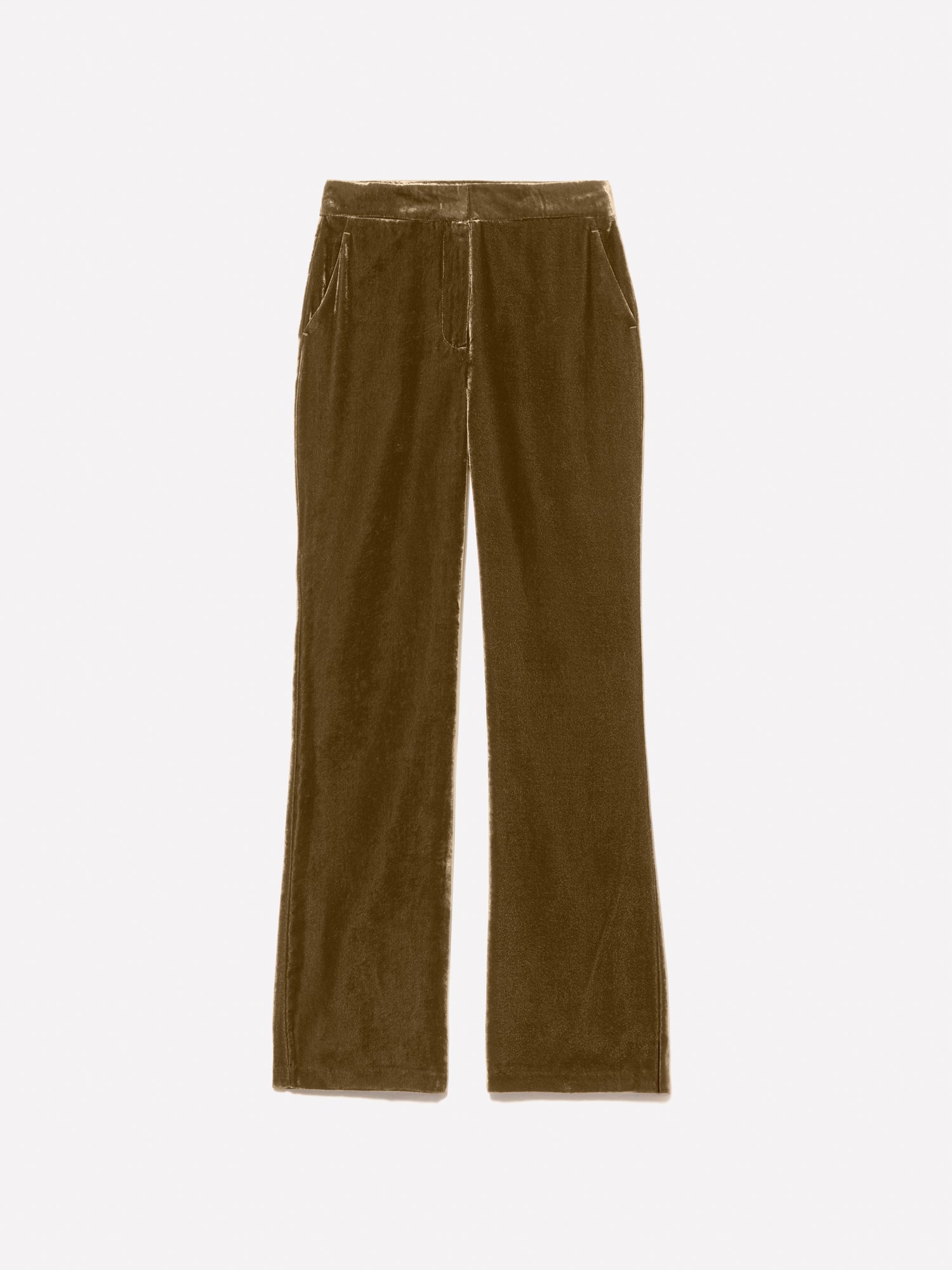 Pantaloni in velluto da donna verde scuro | Sisley Outlet