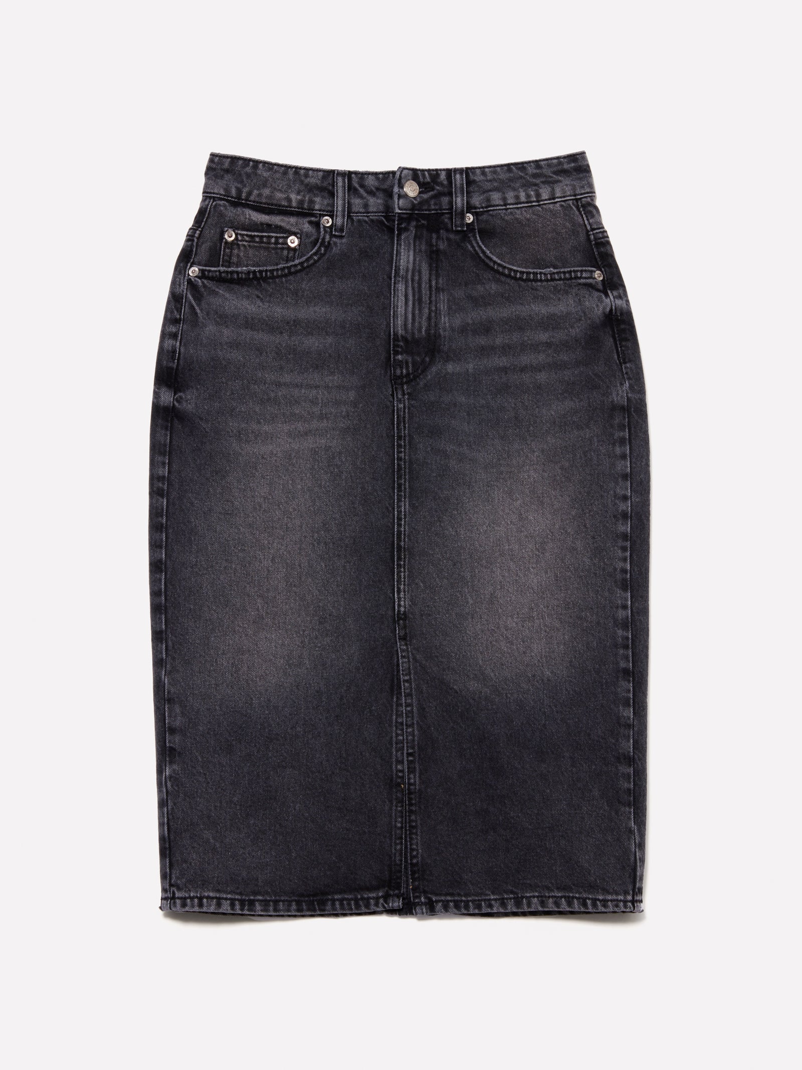 Gonna midi di jeans 90's da donna grigio scuro | Sisley Outlet