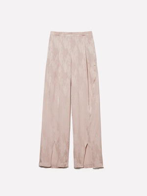 Pantaloni rosa chiaro con spacchi