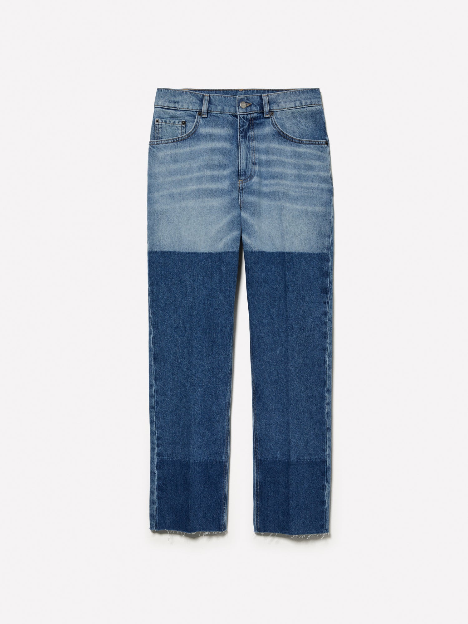 Jeans effetto patch da donna blu | Sisley Outlet