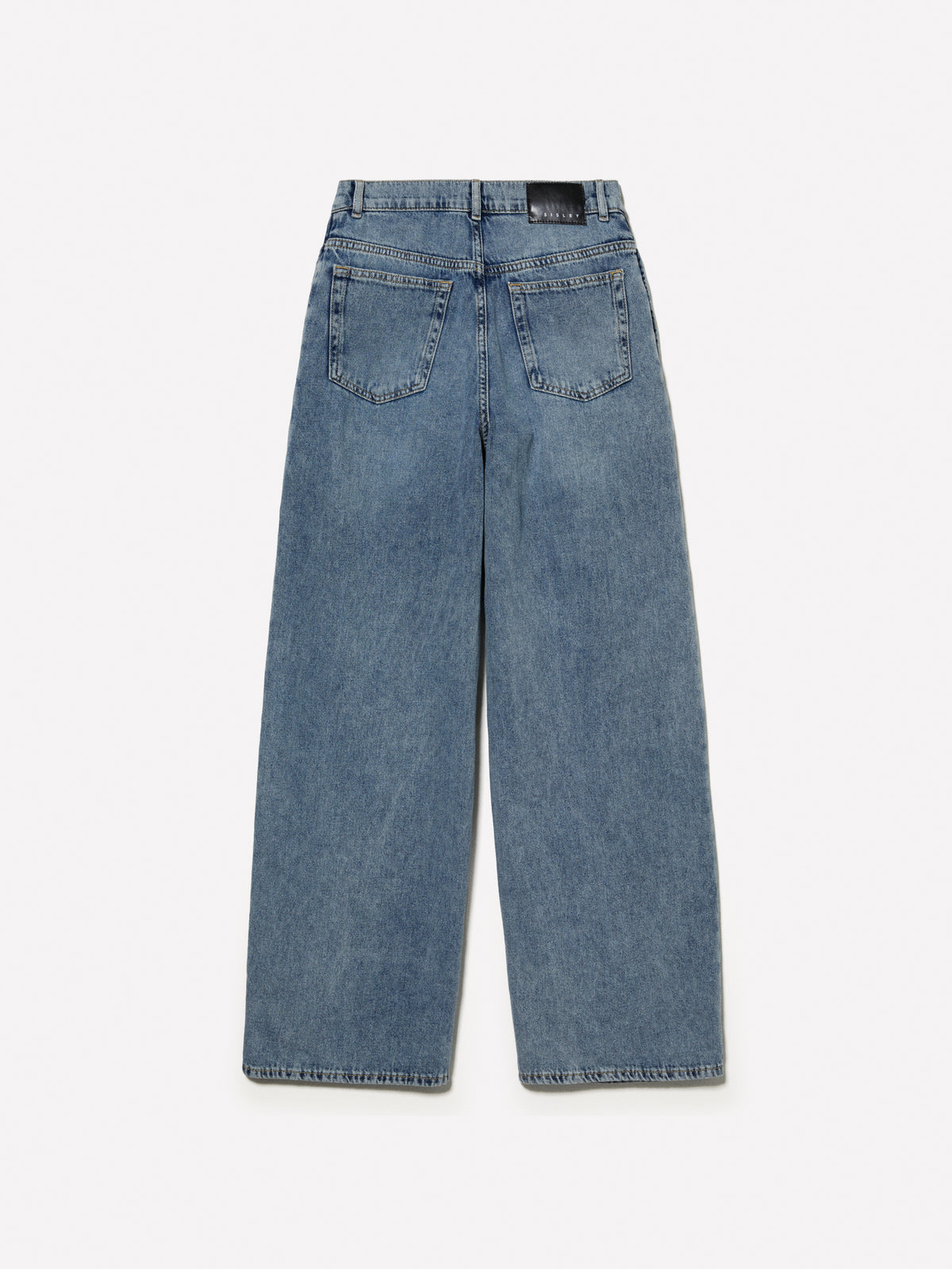 Jeans wide leg con pieghe