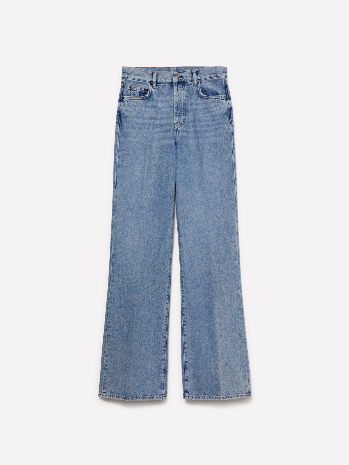 Jeans wide leg a vita alta