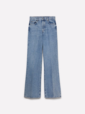 Jeans wide leg a vita alta