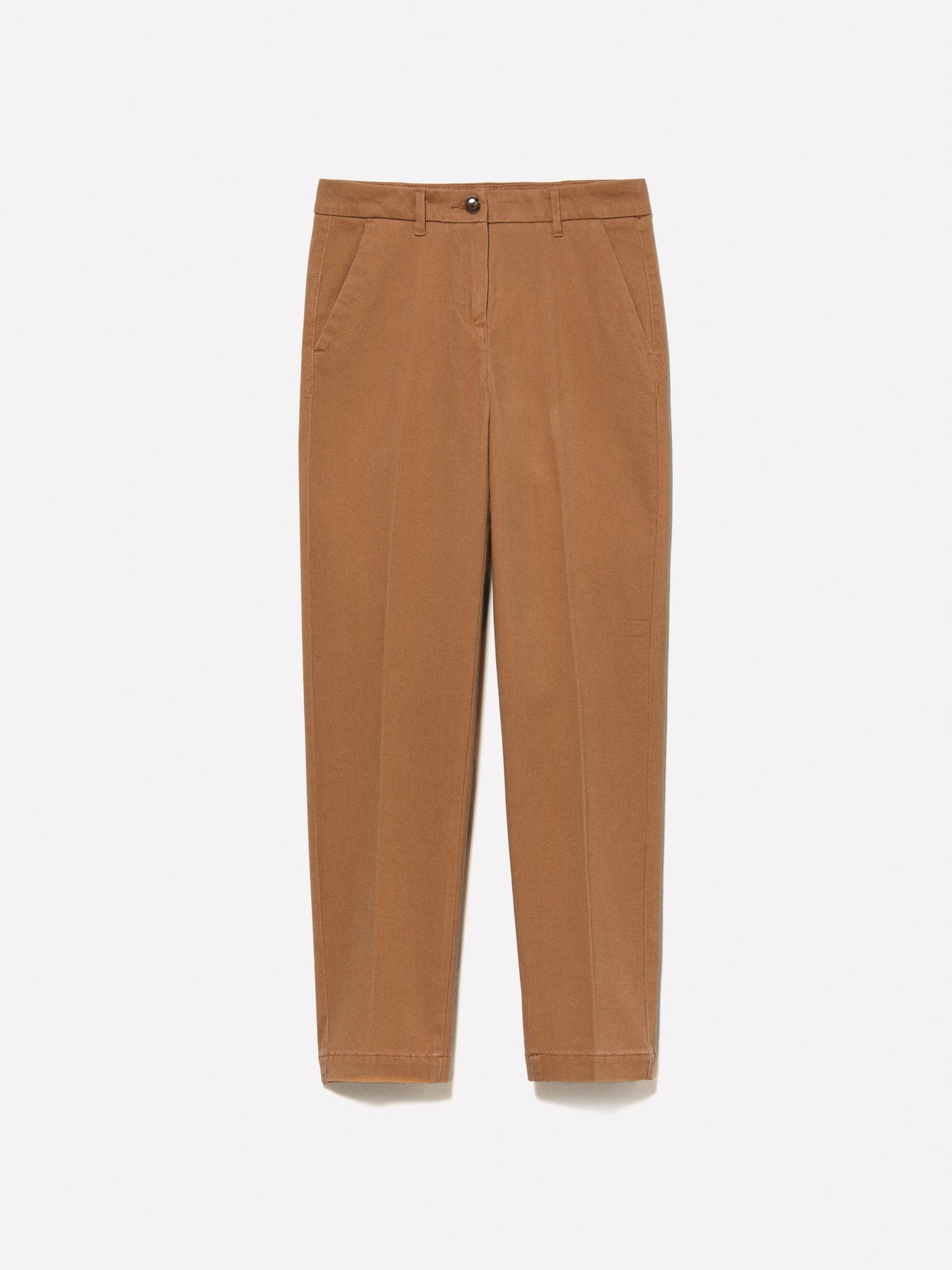Pantaloni chino a sigaretta da donna cammello | Sisley Outlet