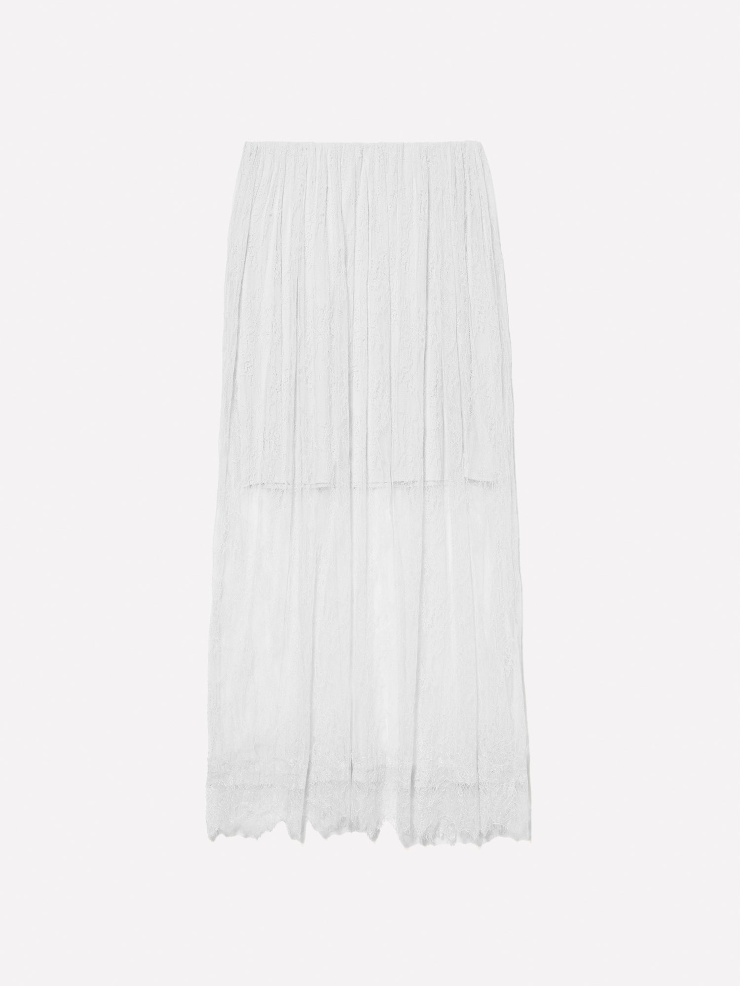 Gonna lunga in pizzo da donna bianco panna | Sisley Outlet