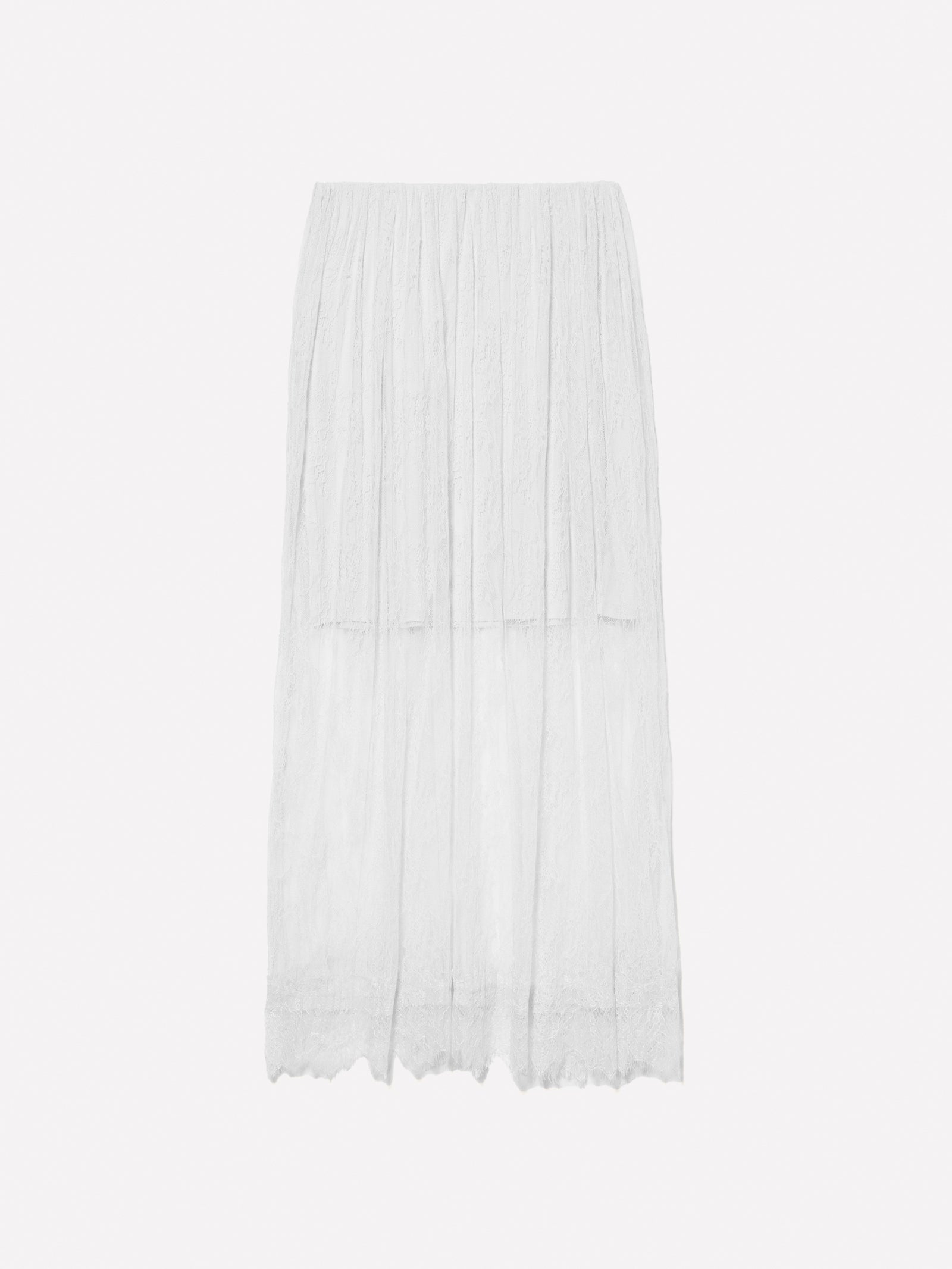 Gonna lunga in pizzo da donna bianco panna | Sisley Outlet