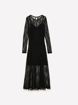 Vestito midi in pizzo