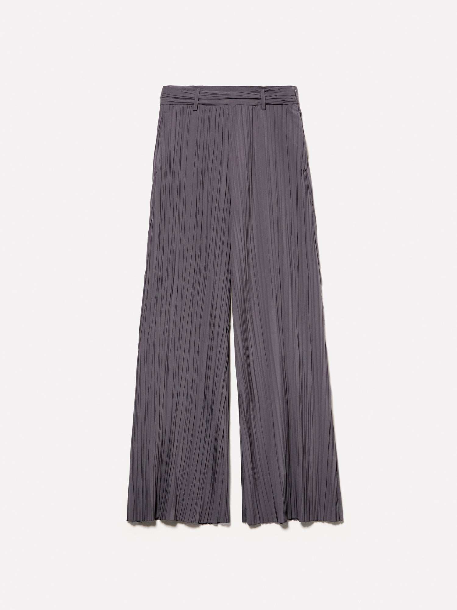 Pantaloni plissettati wide leg da donna grigio scuro | Sisley Outlet