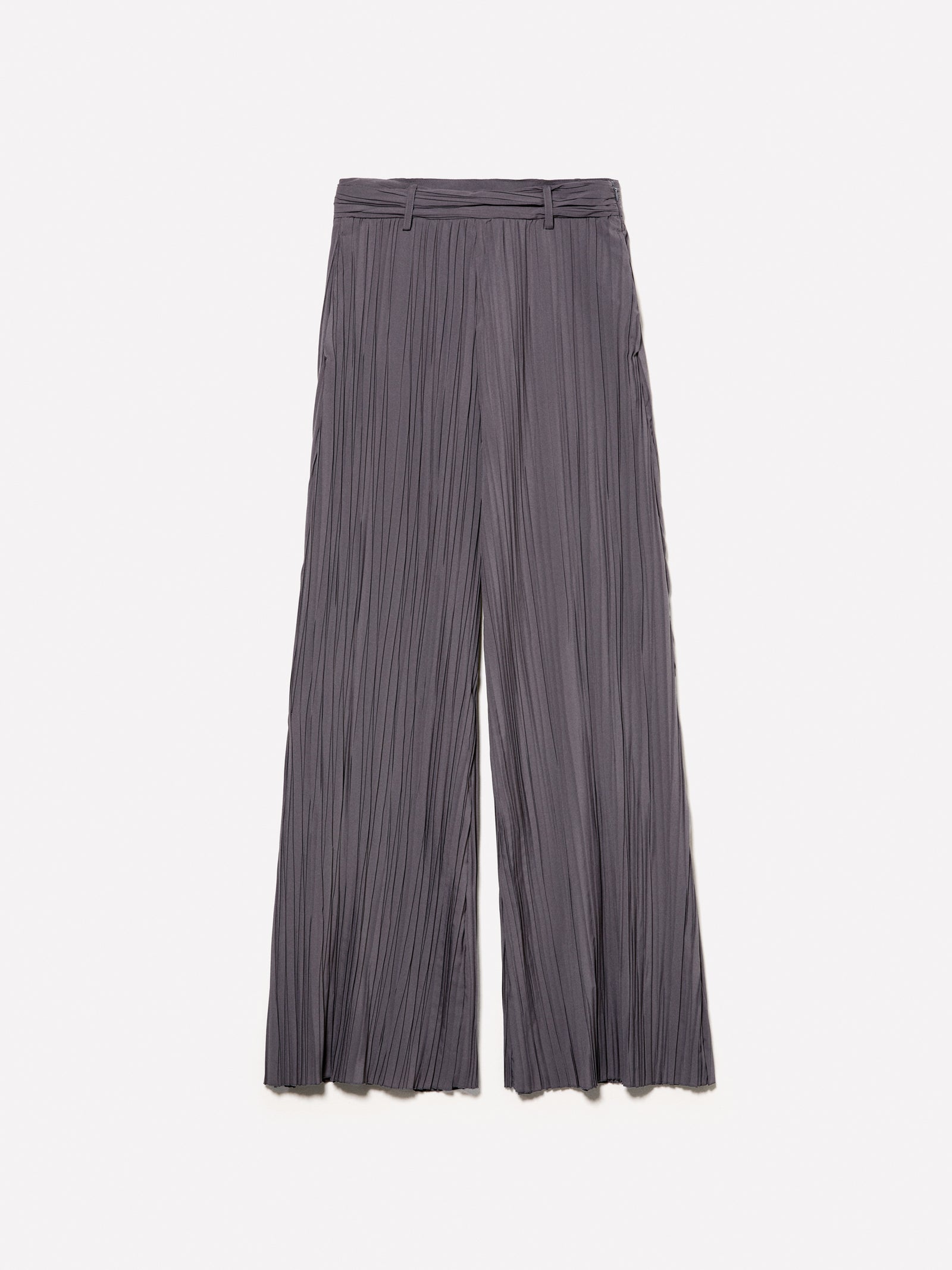 Wide-leg pleated trousers da donna grigio scuro | Sisley Outlet