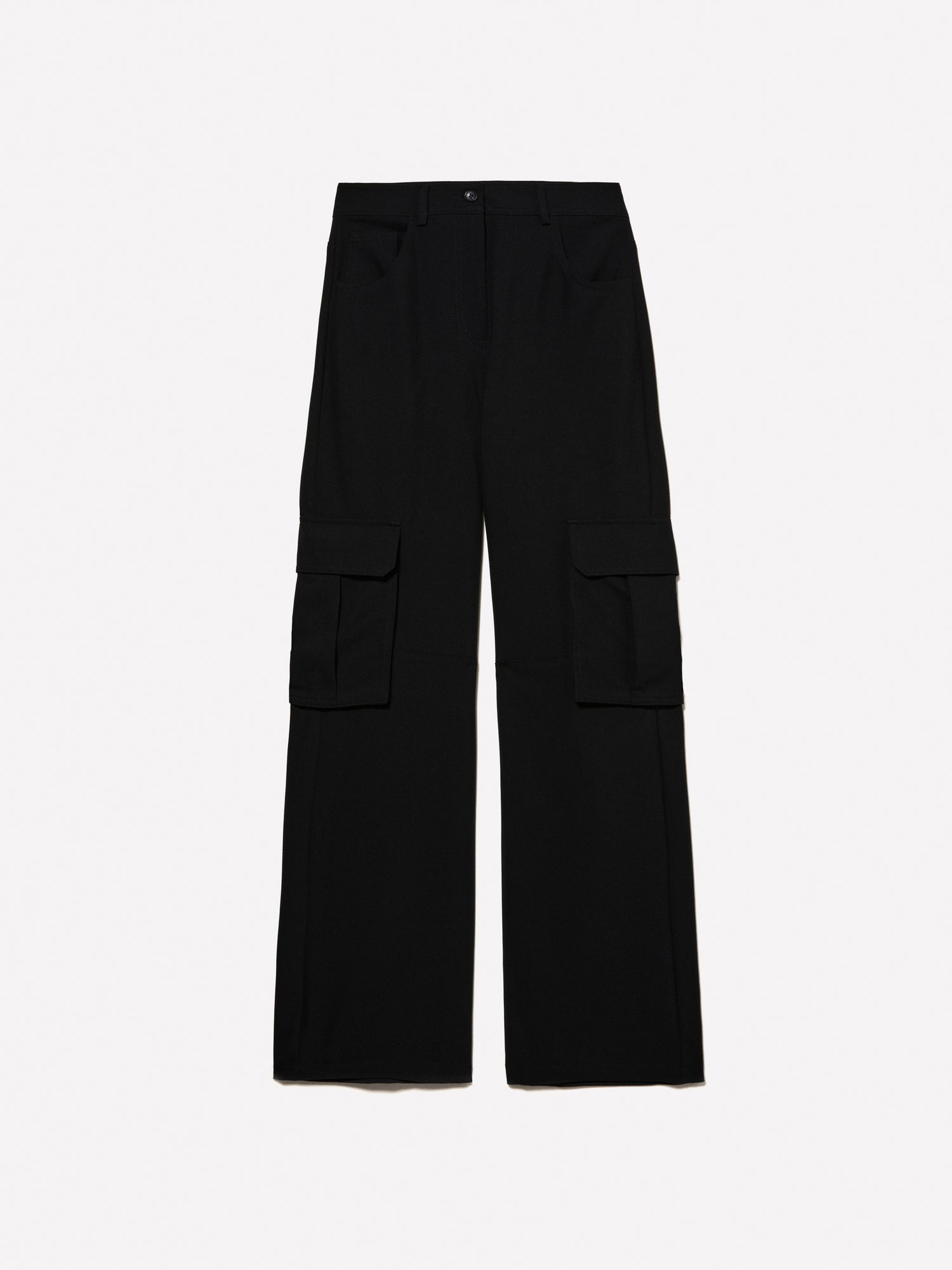 Pantaloni cargo straight fit da donna nero | Sisley Outlet