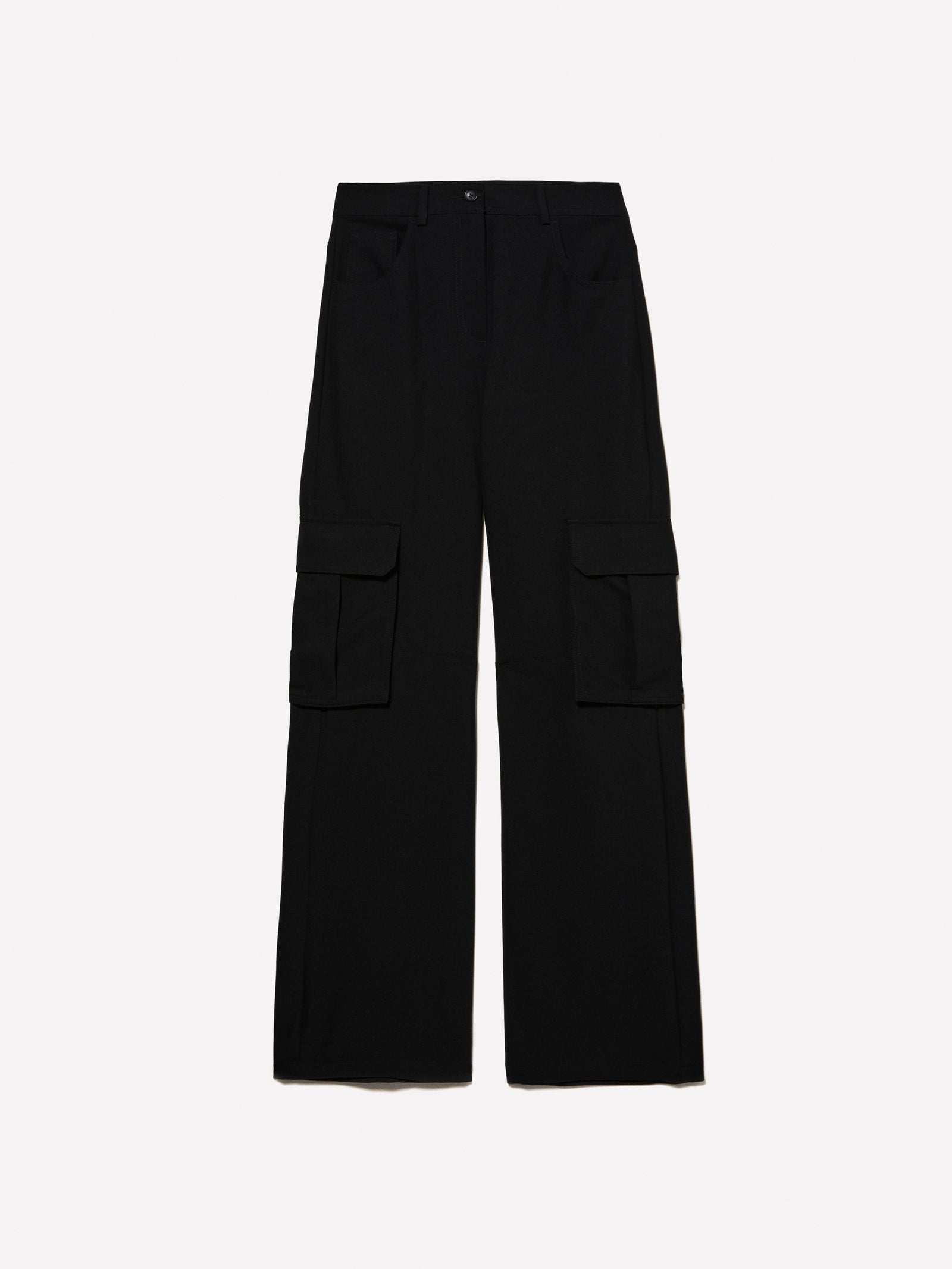 Straight fit cargo trousers da donna nero | Sisley Outlet