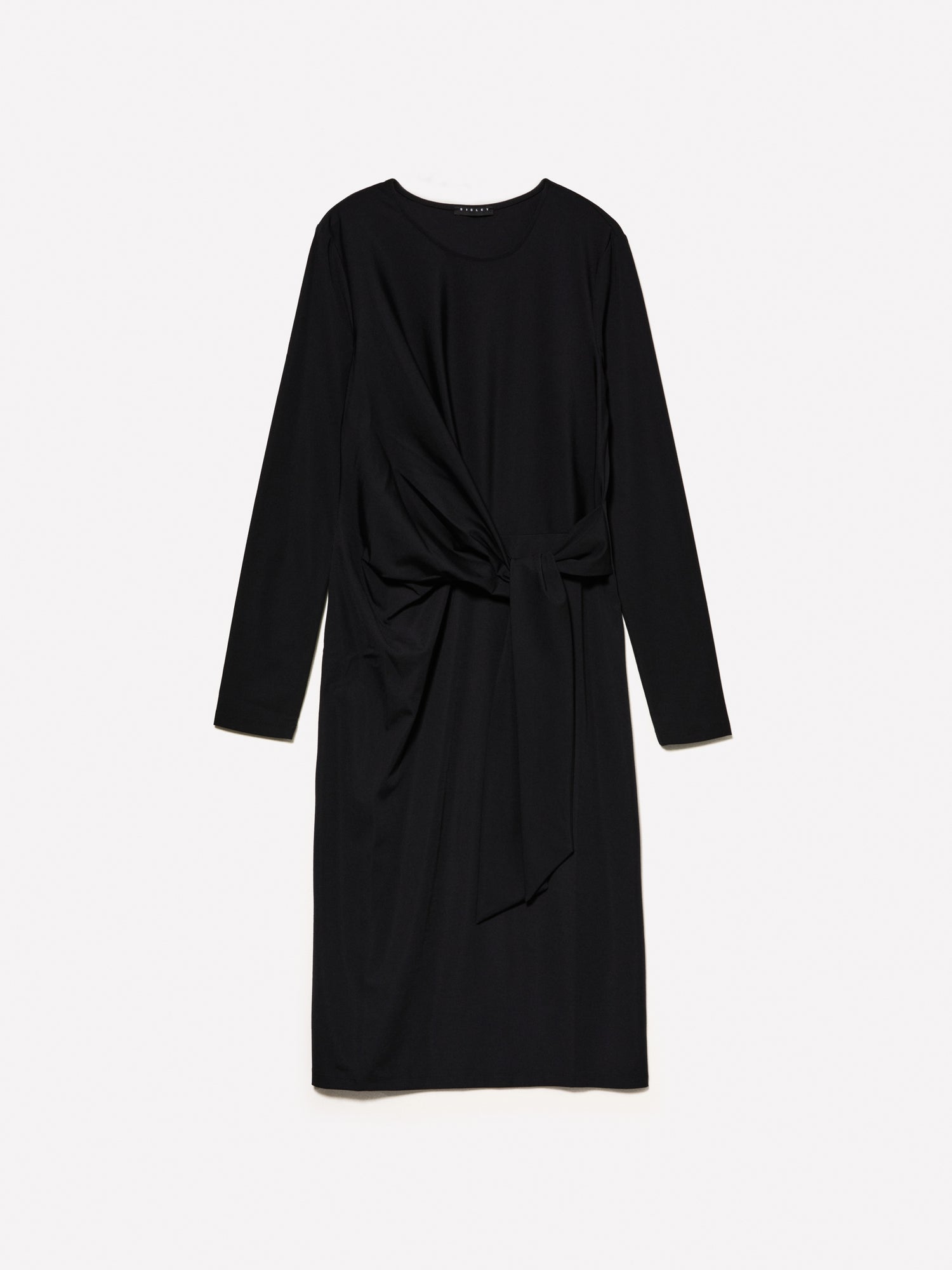 Vestito midi con nodo da donna nero | Sisley Outlet