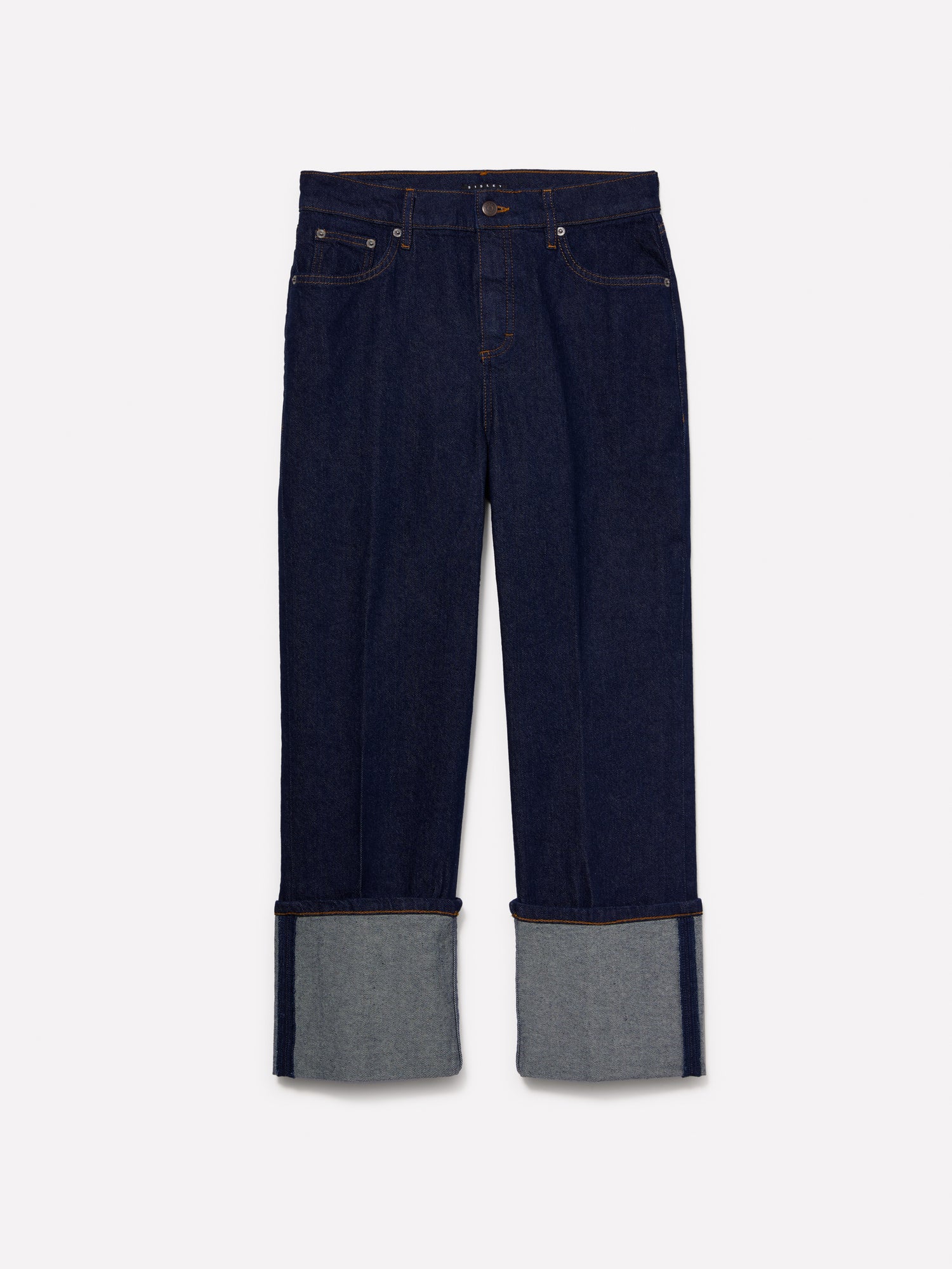 Jeans con maxi risvolto da donna blu scuro | Sisley Outlet