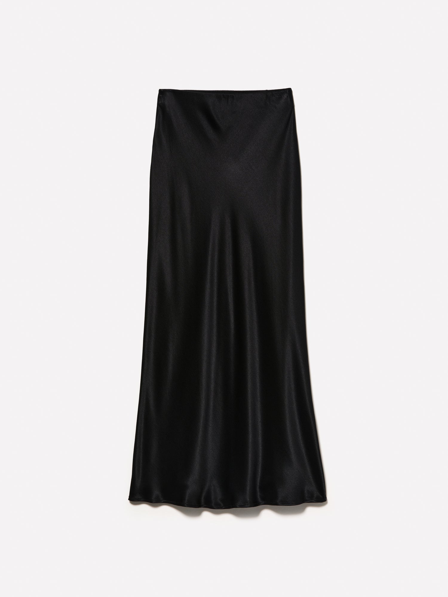 Gonna in satin da donna nero | Sisley Outlet