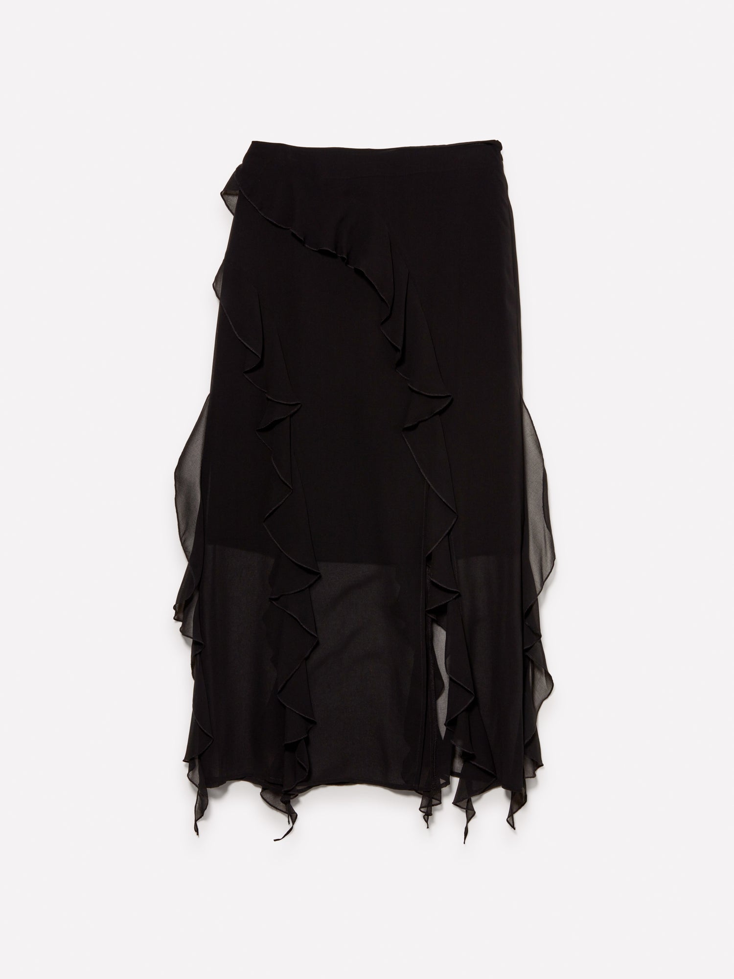 Gonna con rouches da donna nero | Sisley Outlet