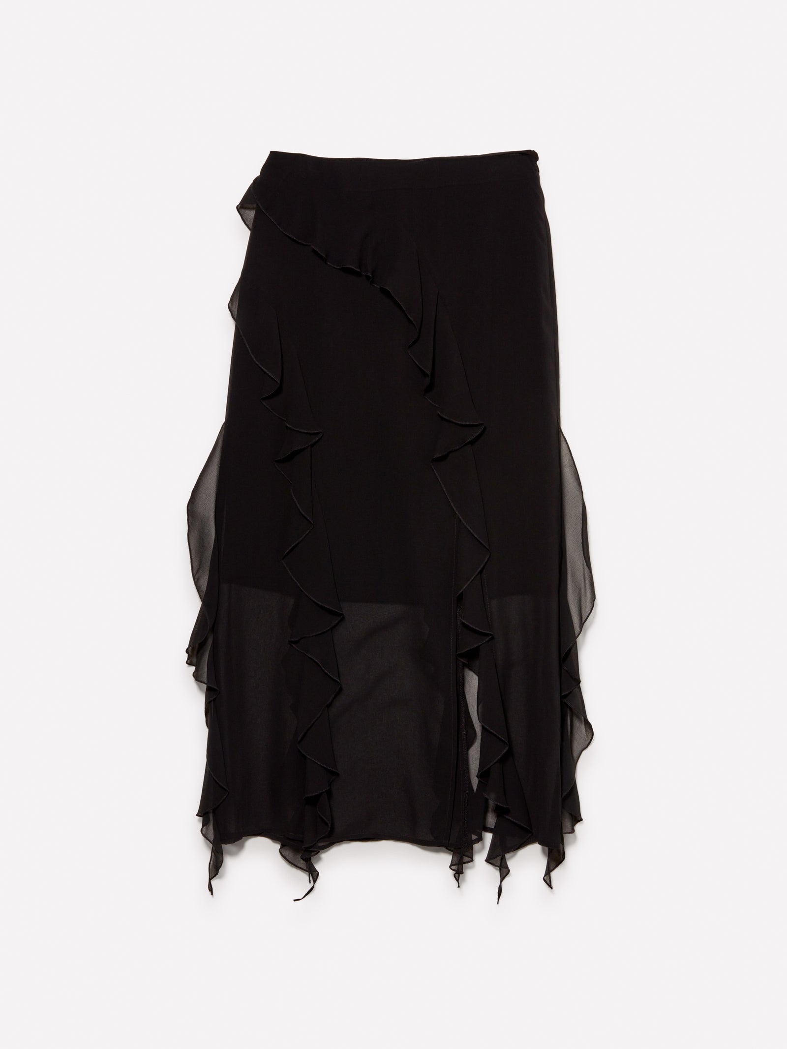 Gonna con rouches da donna nero | Sisley Outlet