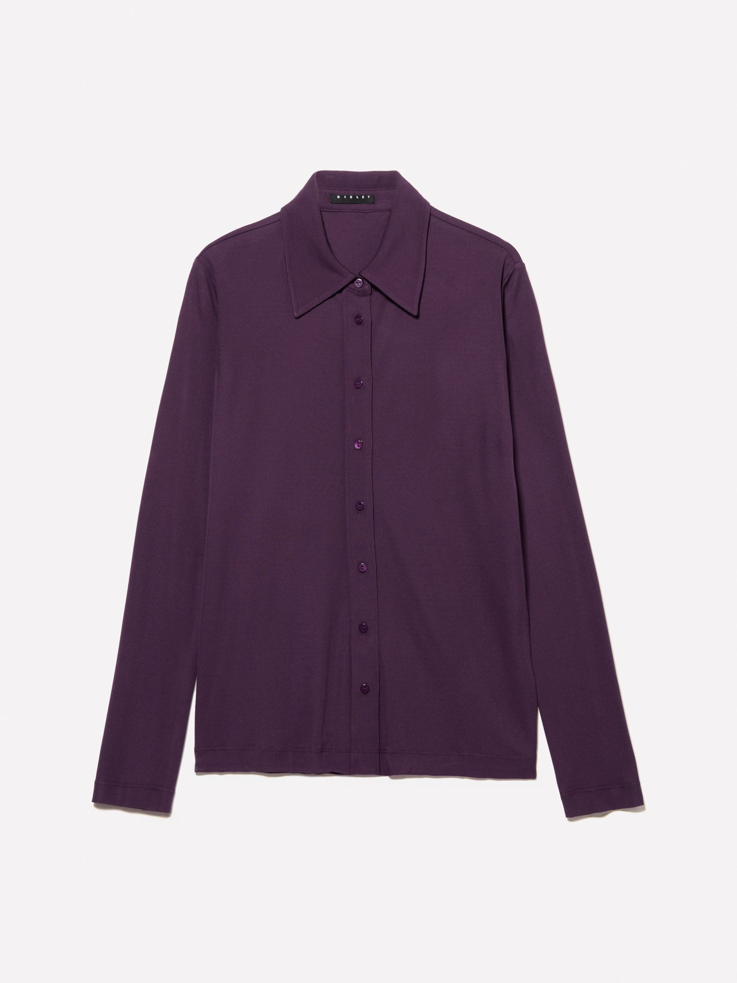 Camicia slim fit da donna prugna | Sisley Outlet