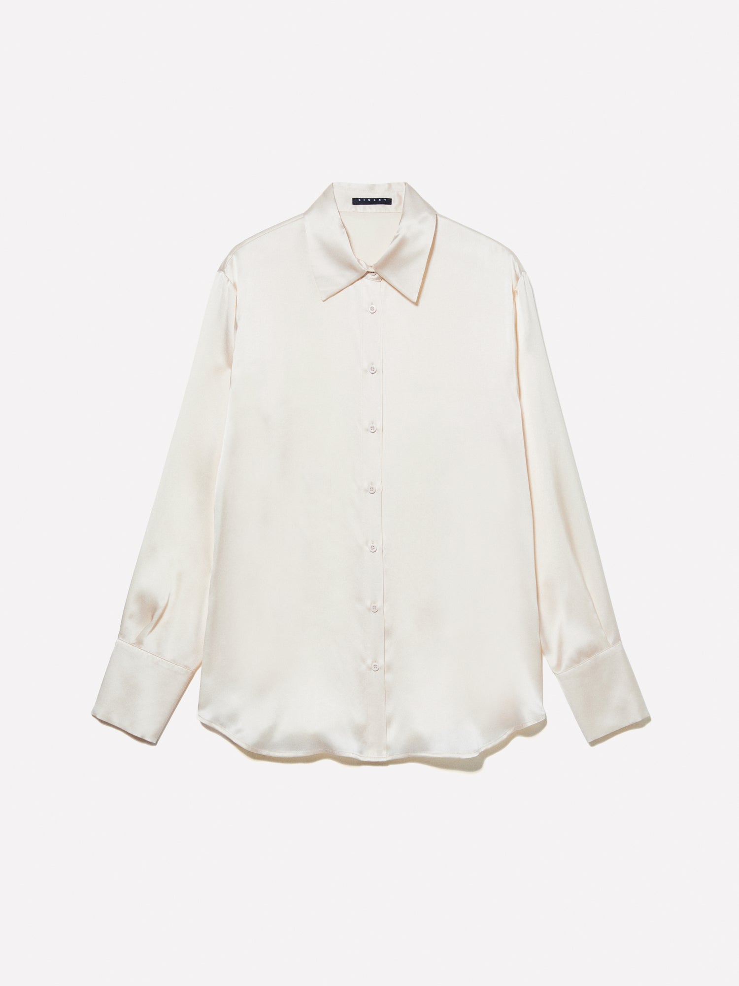 Camicia 100% seta da donna bianco panna | Sisley Outlet